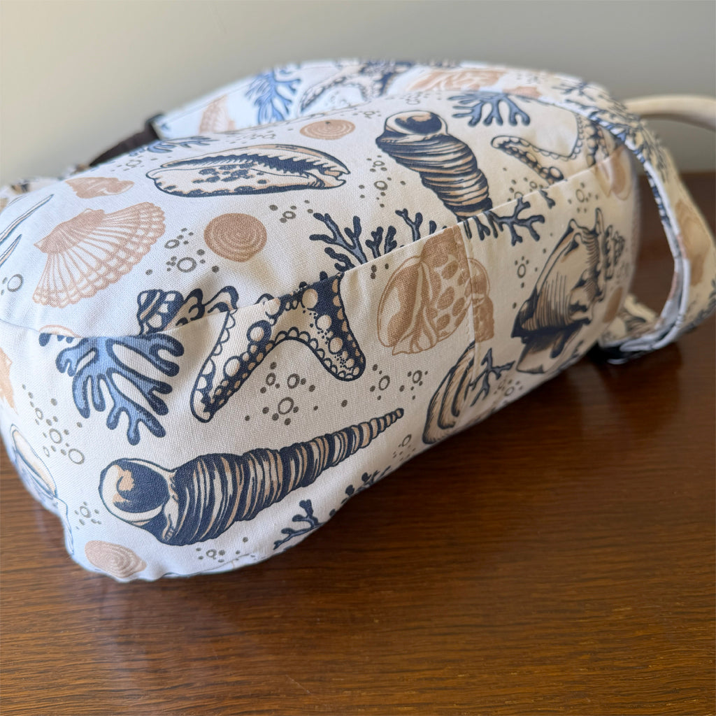 Handmade shell sling bag | Wide adjustable strap | Fits everything