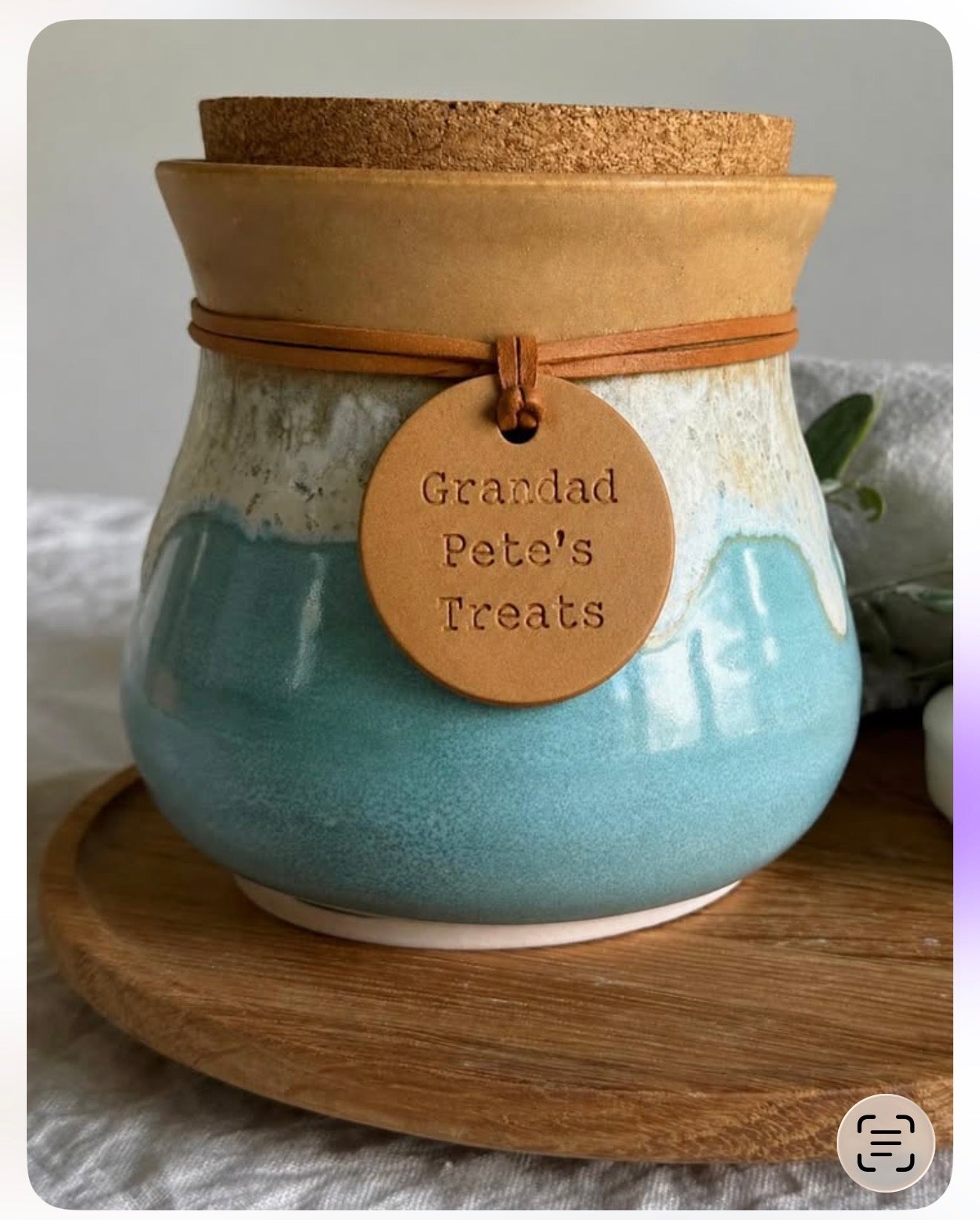 Dune | Handmade Ceramic Lidded Jar + Cork Lid
