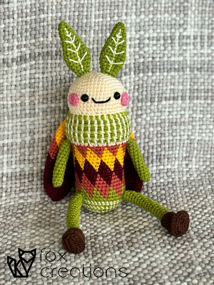 CUSTOM ORDER -- Indiana Moth Crochet Amigurumi Plushie
