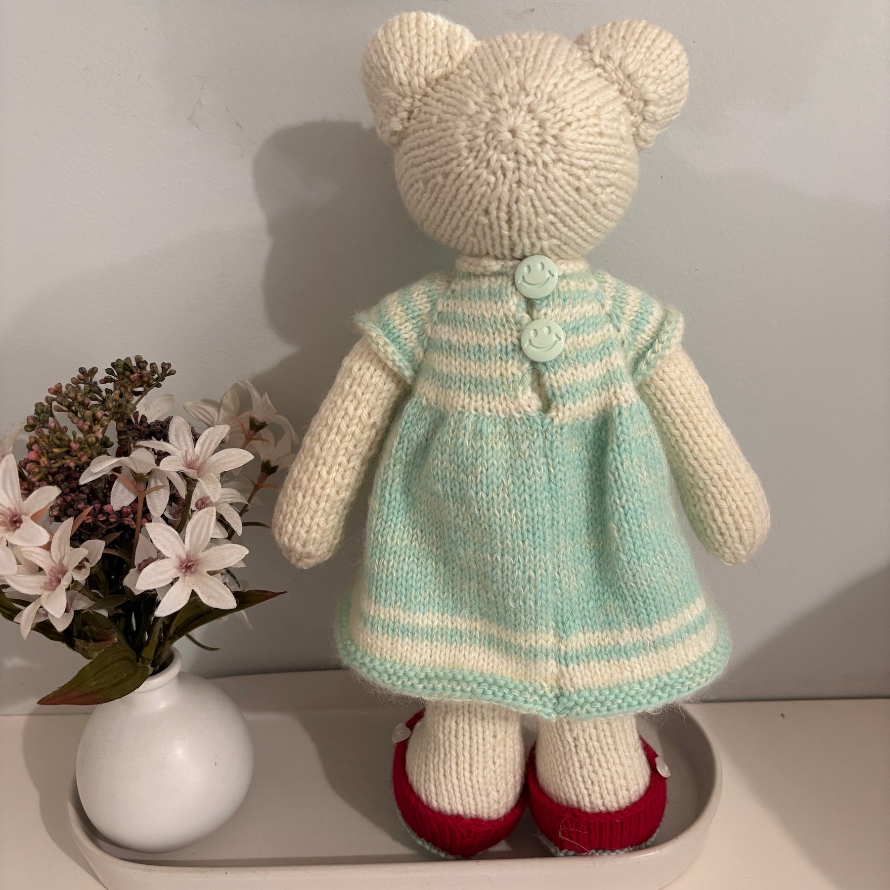 Hand knitted bear
