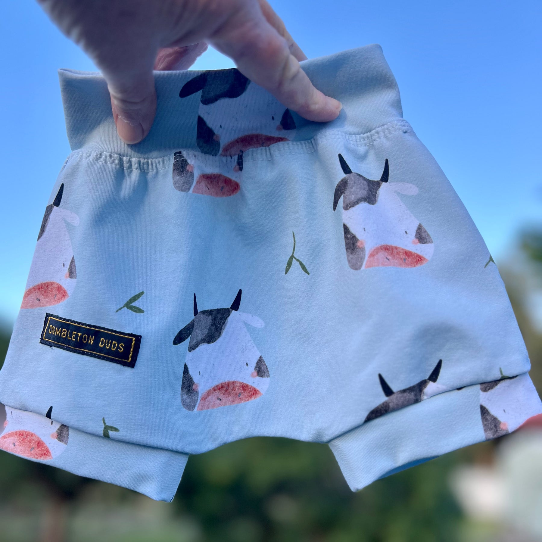 Cows! | Sizes 000, 00, 0, 1, 2 | Handmade Baby Pants by Dumbleton Duds | FREE Postage Orders $50+