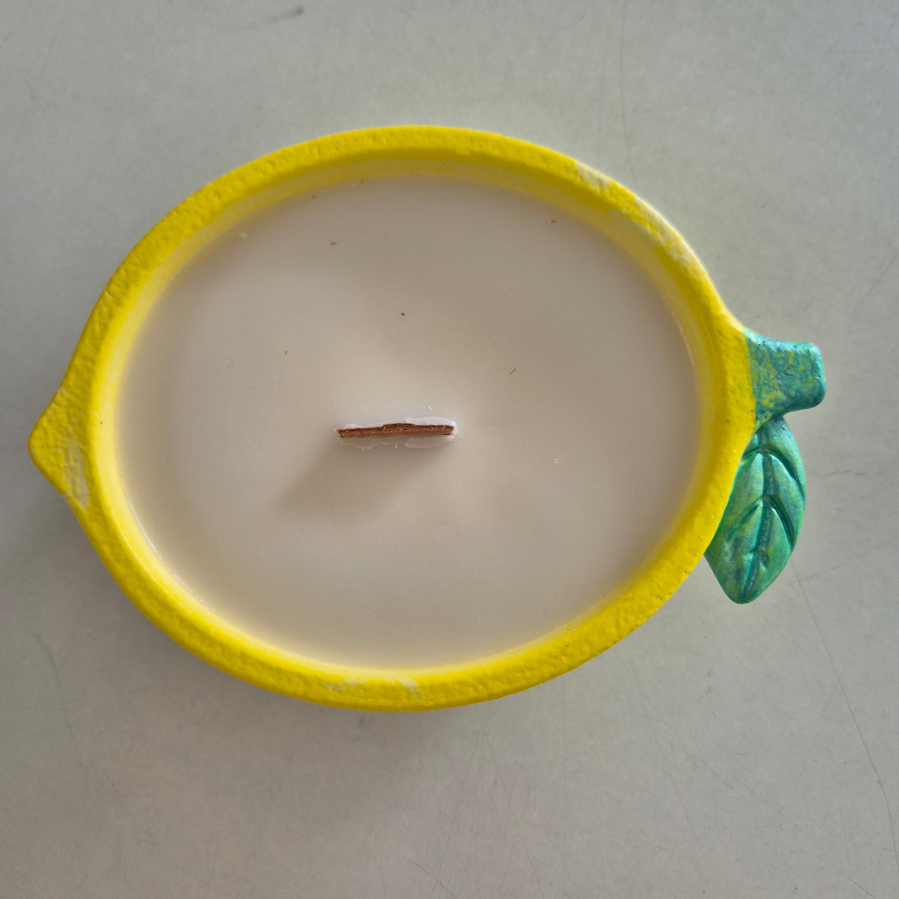 Lemon bowl candle with lemon myrtle fragrance