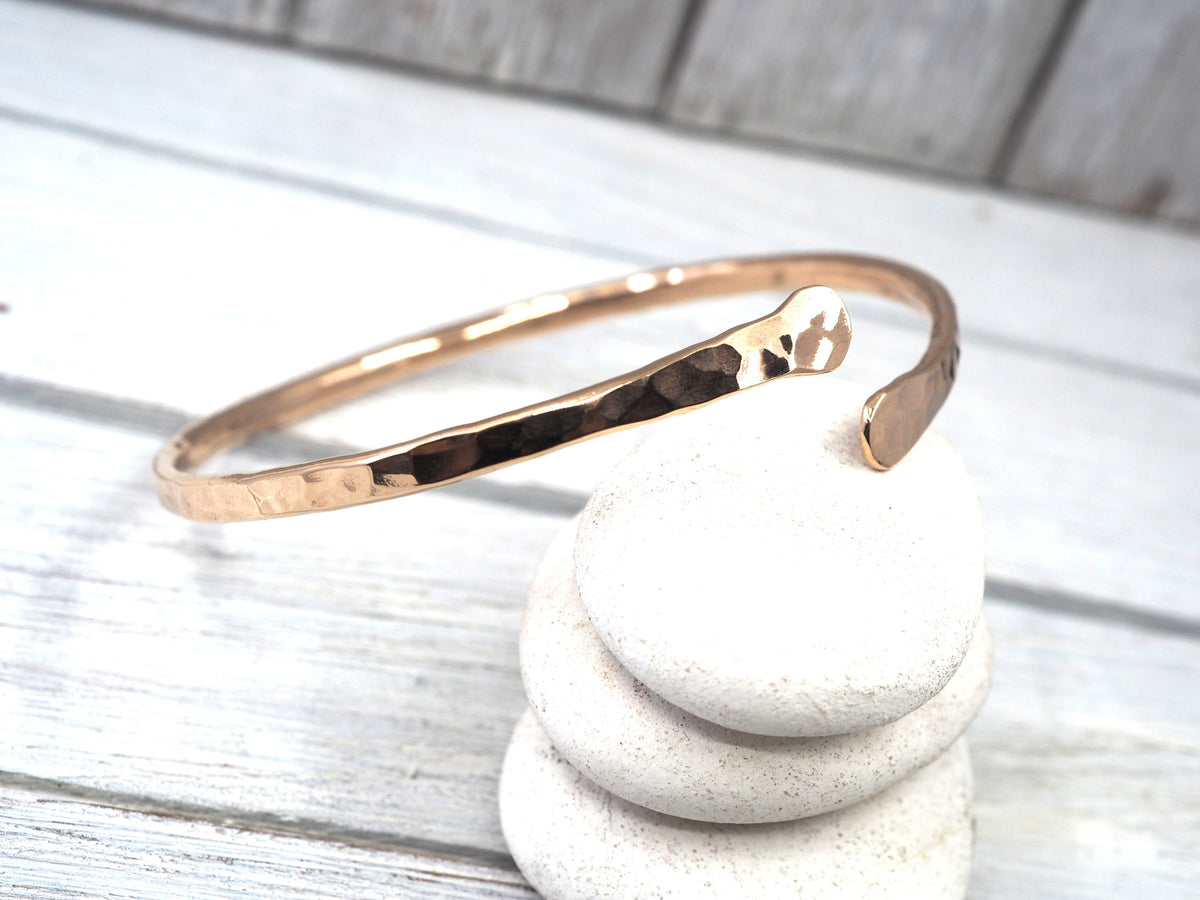 Bronze open bangle | Silver open bangle | Handmade bronze jewellery