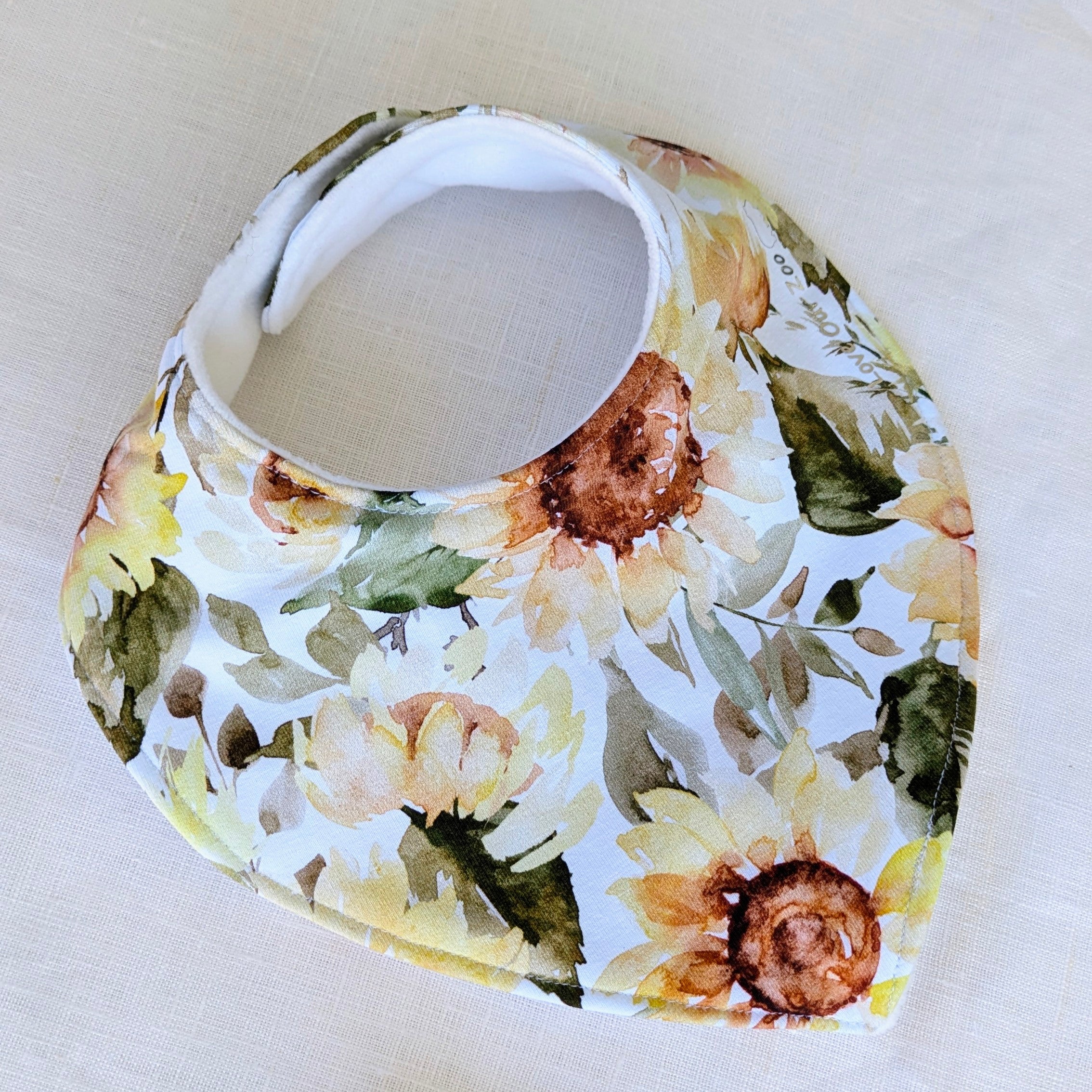 Baby Bummies and Bib Set, Sunflower Collection, Handmade by Love Our Zoo