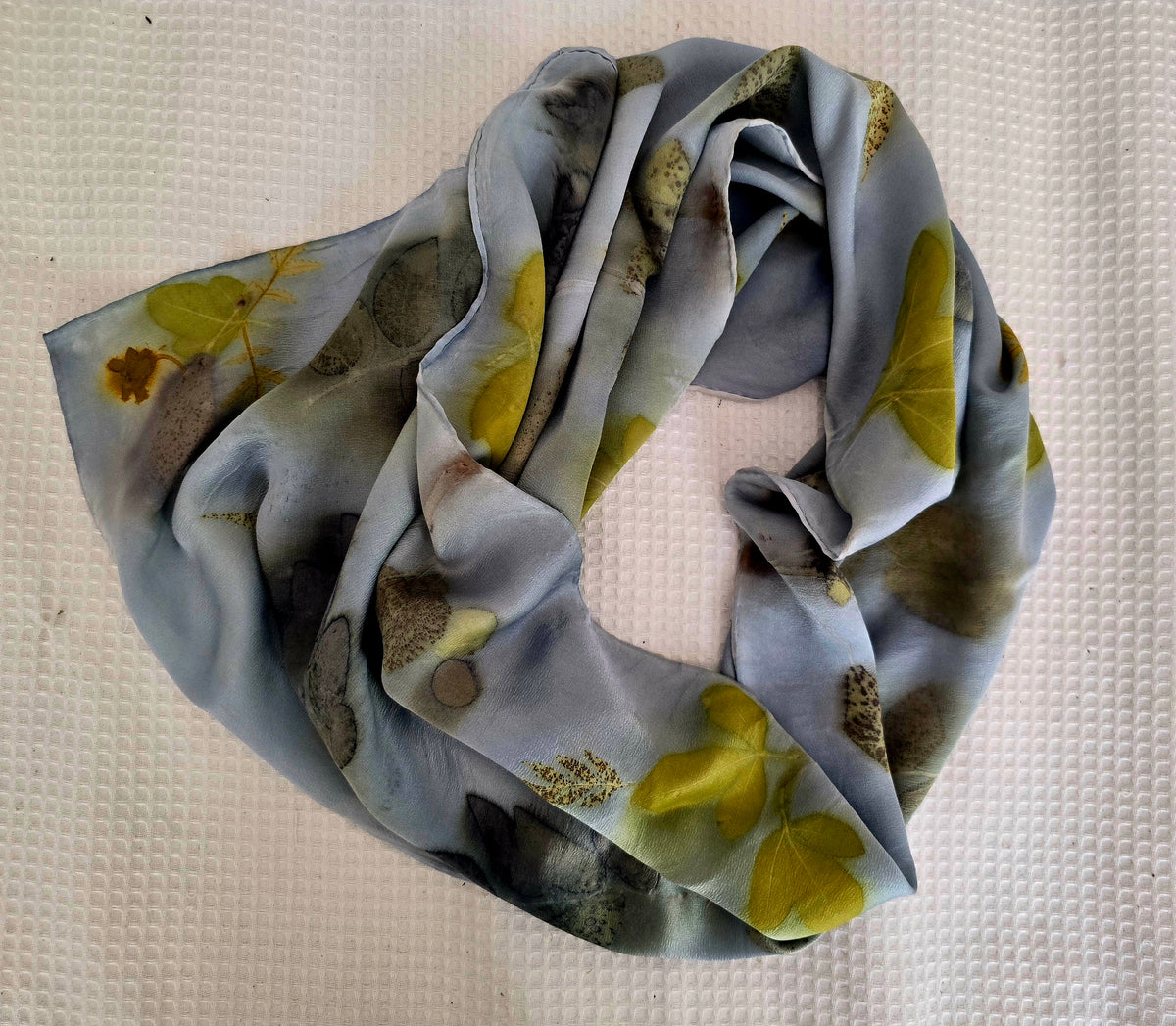 Mist & Memory – Botanical Luxurious Pure Silk Scarf