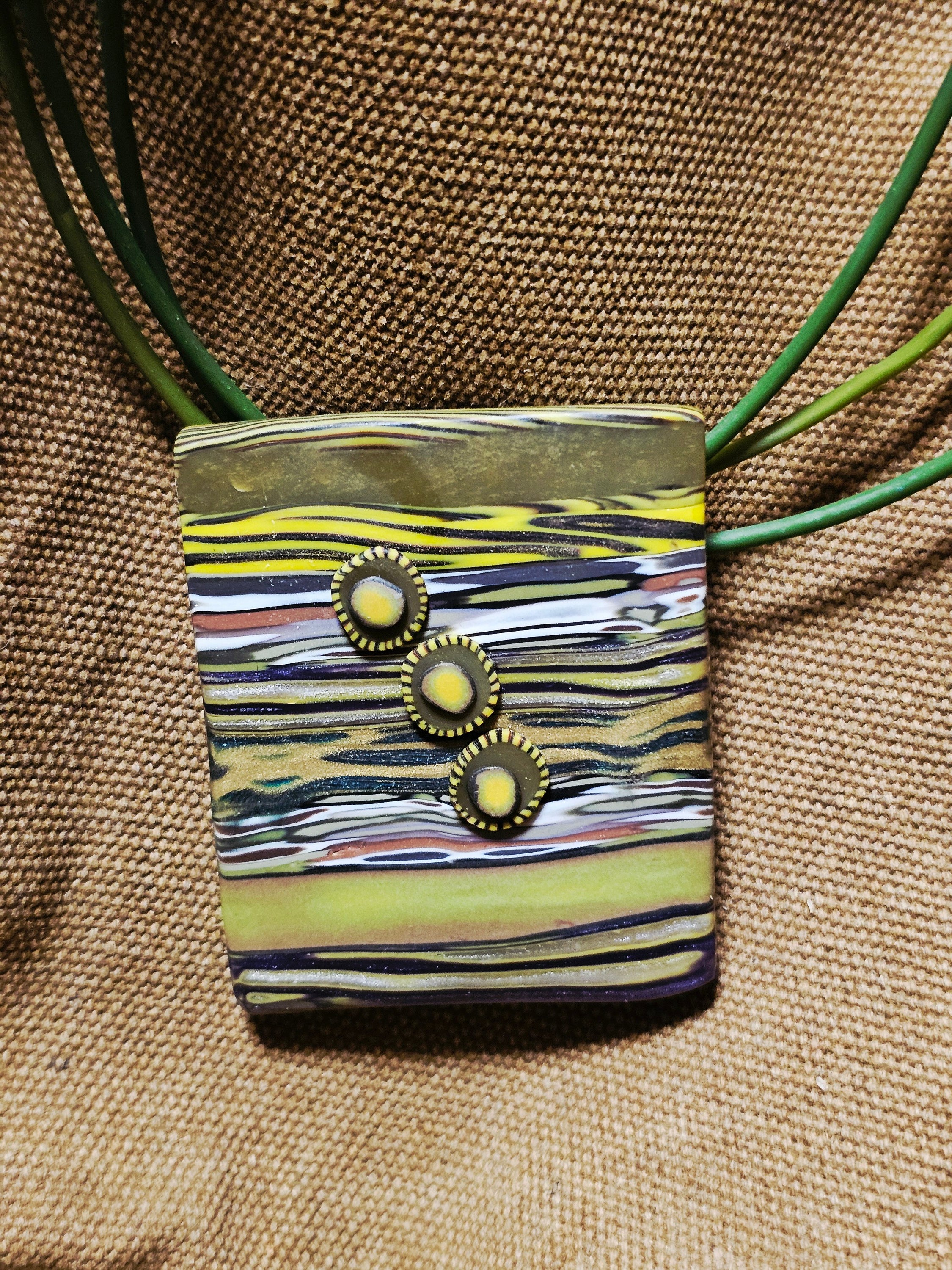 EARTH LAYERS - POLYMER CLAY PENDANT