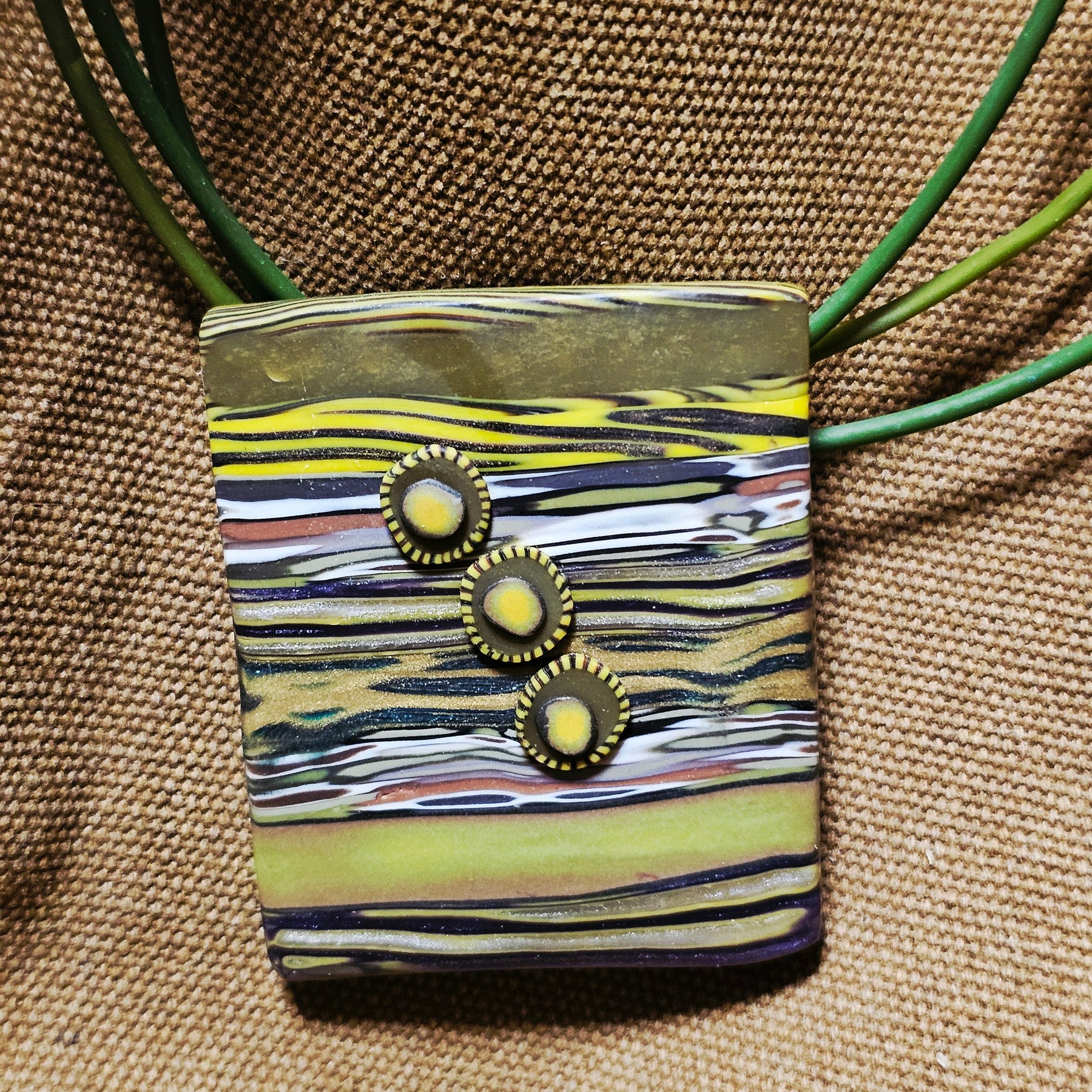 EARTH LAYERS - POLYMER CLAY PENDANT