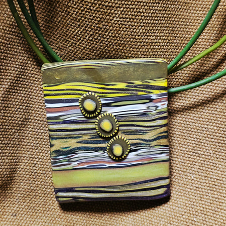 EARTH LAYERS - POLYMER CLAY PENDANT