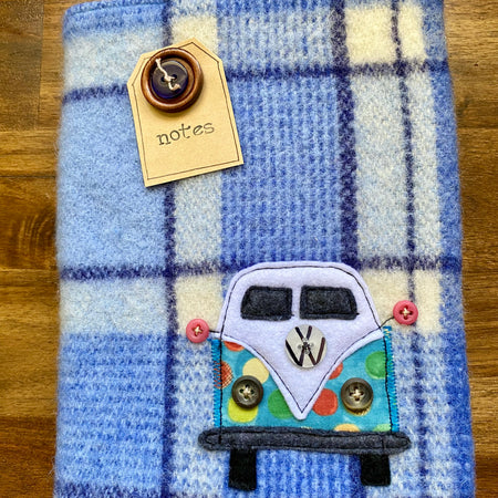 A5 Upcycled Notebook Kombi - Blue