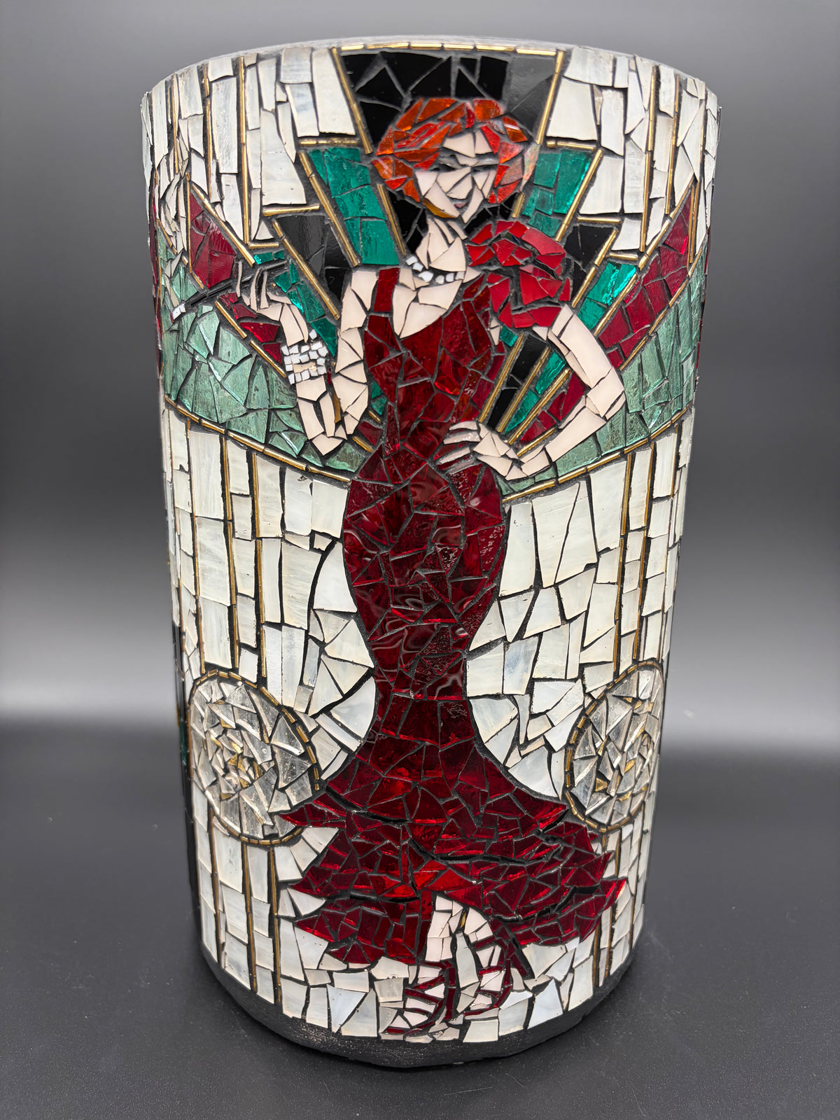 Myrtle – Handmade Art Deco Mosaic Votive