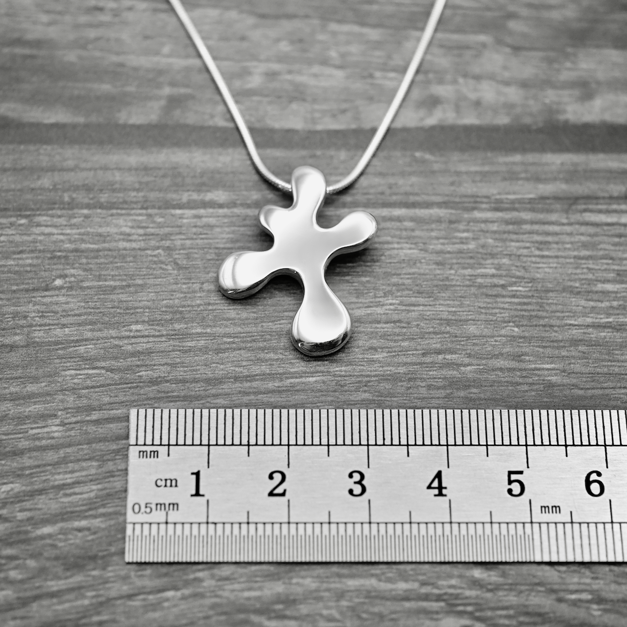 Original Splat - Handmade Sterling Silver Pendant with Snake Chain