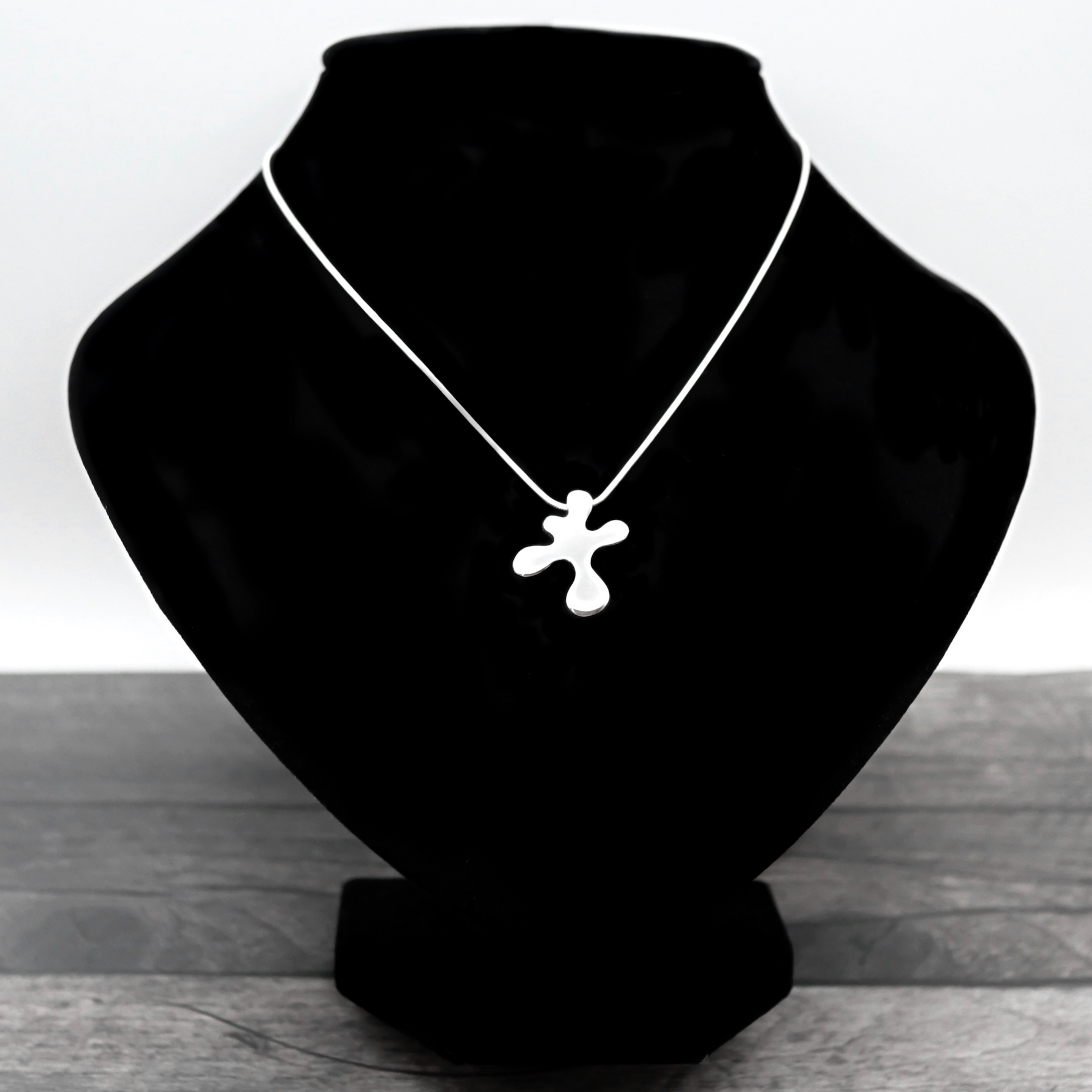 Original Splat - Handmade Sterling Silver Pendant with Snake Chain