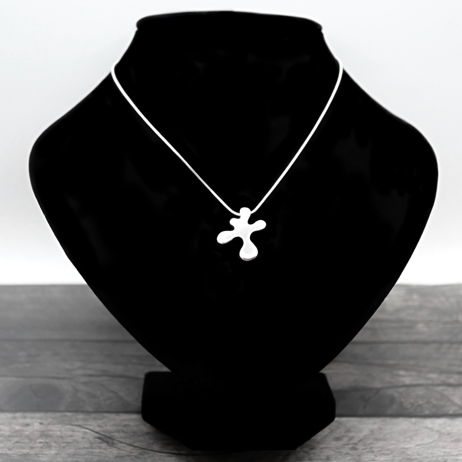 Original Splat - Handmade Sterling Silver Pendant with Snake Chain