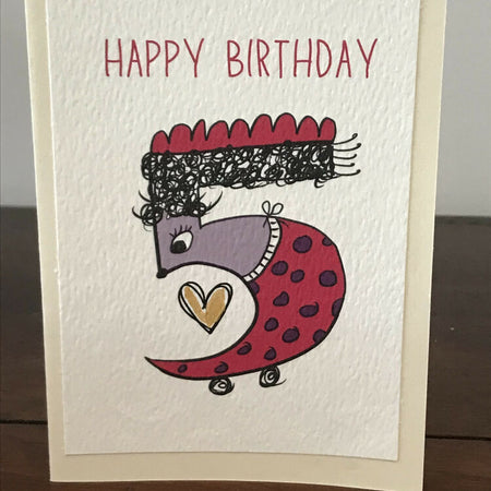 Birthday card pack of 5 cards - this pack has a five year old birthday