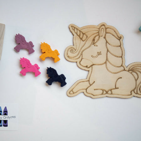 Unicorn Crayon Coloring in Pack- 2 designs to choose from