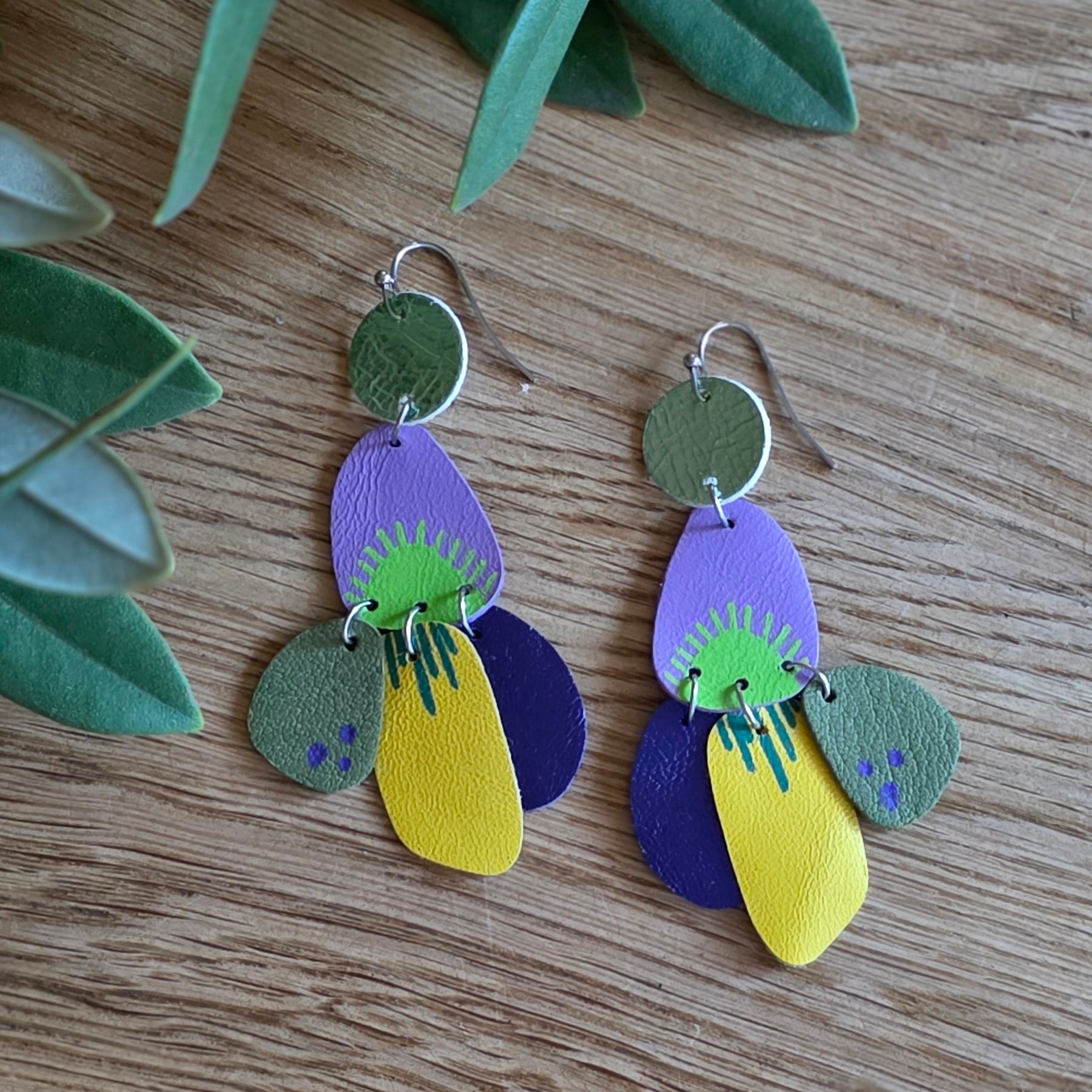 Audace Musa Leather Earrings – Twilight Oasis