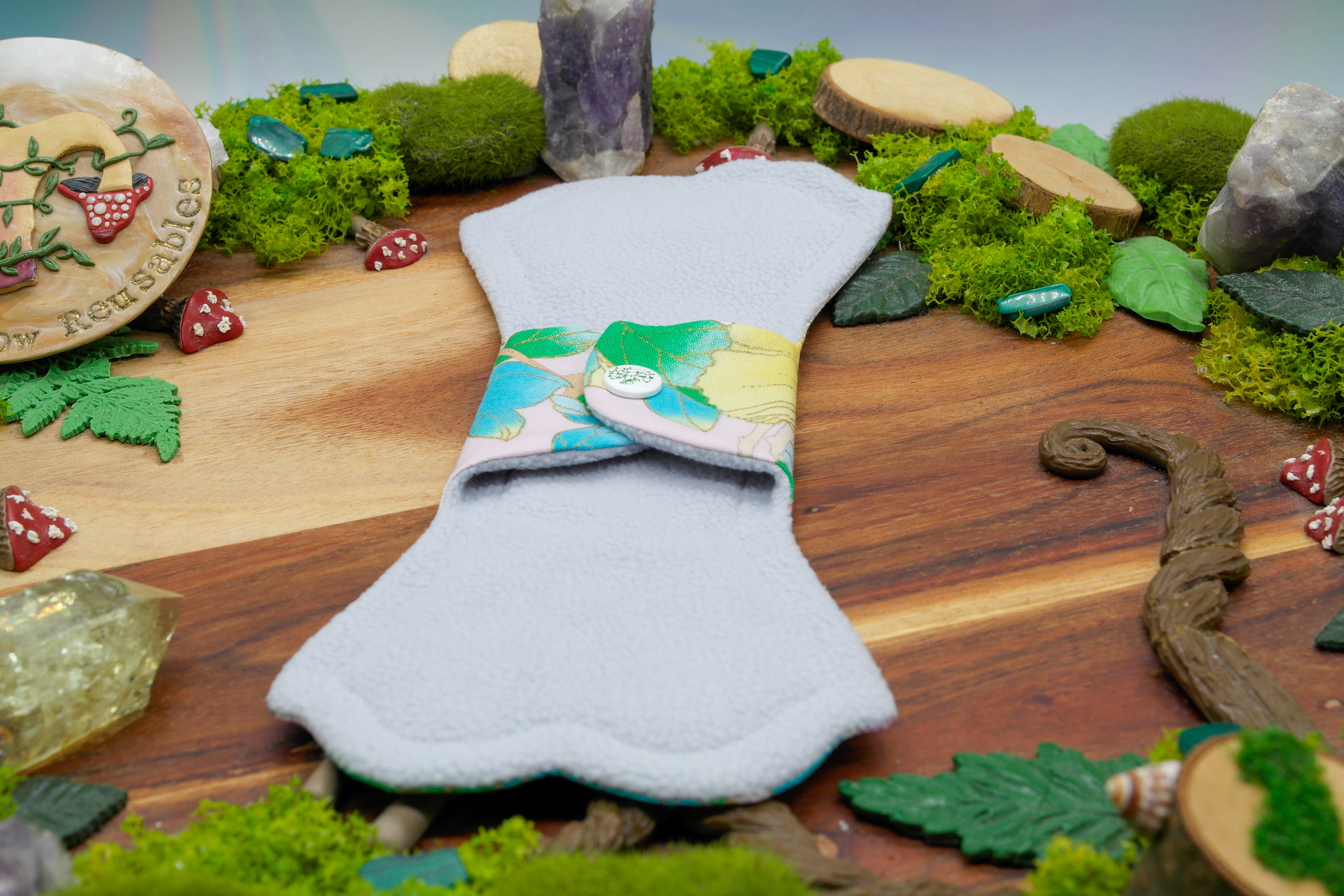 One of a kind Reusable cloth pad 10" Moderate (LOA) - be happy