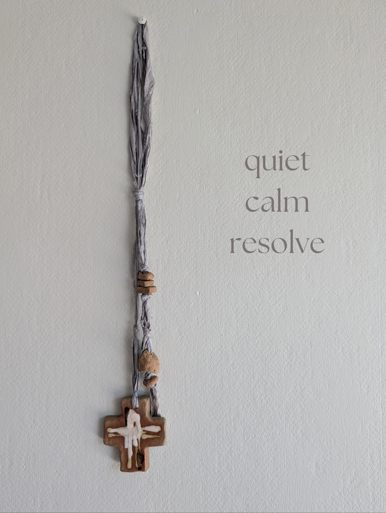 Handcrafted Ceramic Reflection Form | Quiet • Calm • Resolve