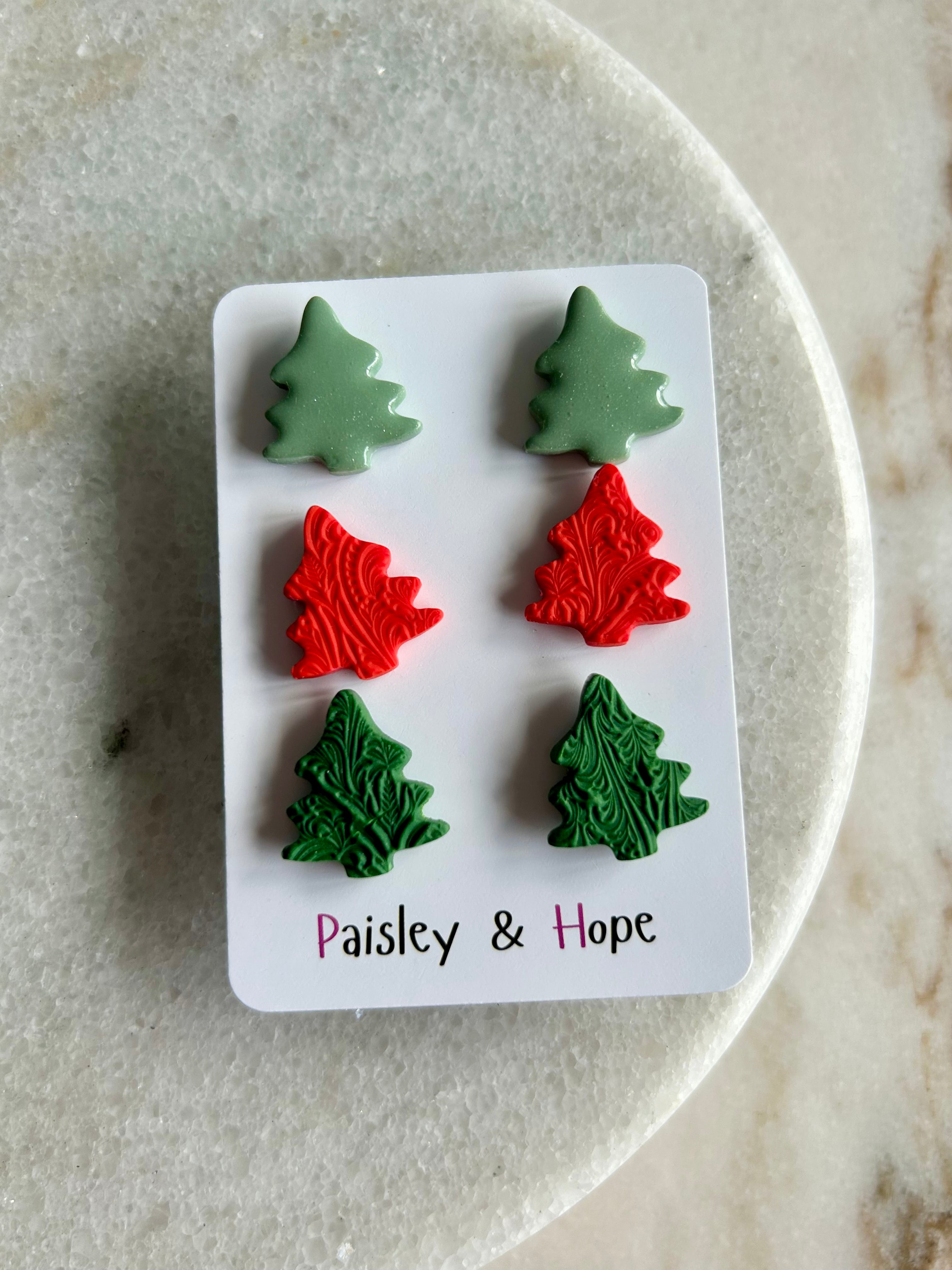 Polymer Clay Christmas Stud Pack - Choose design