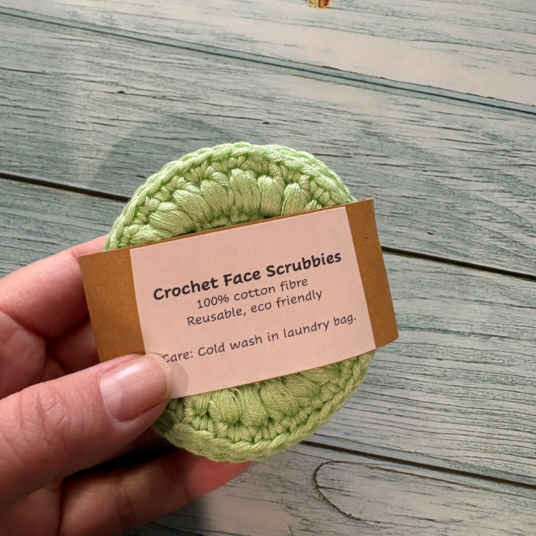 Crochet Face Scrubbies in Cotton Bamboo