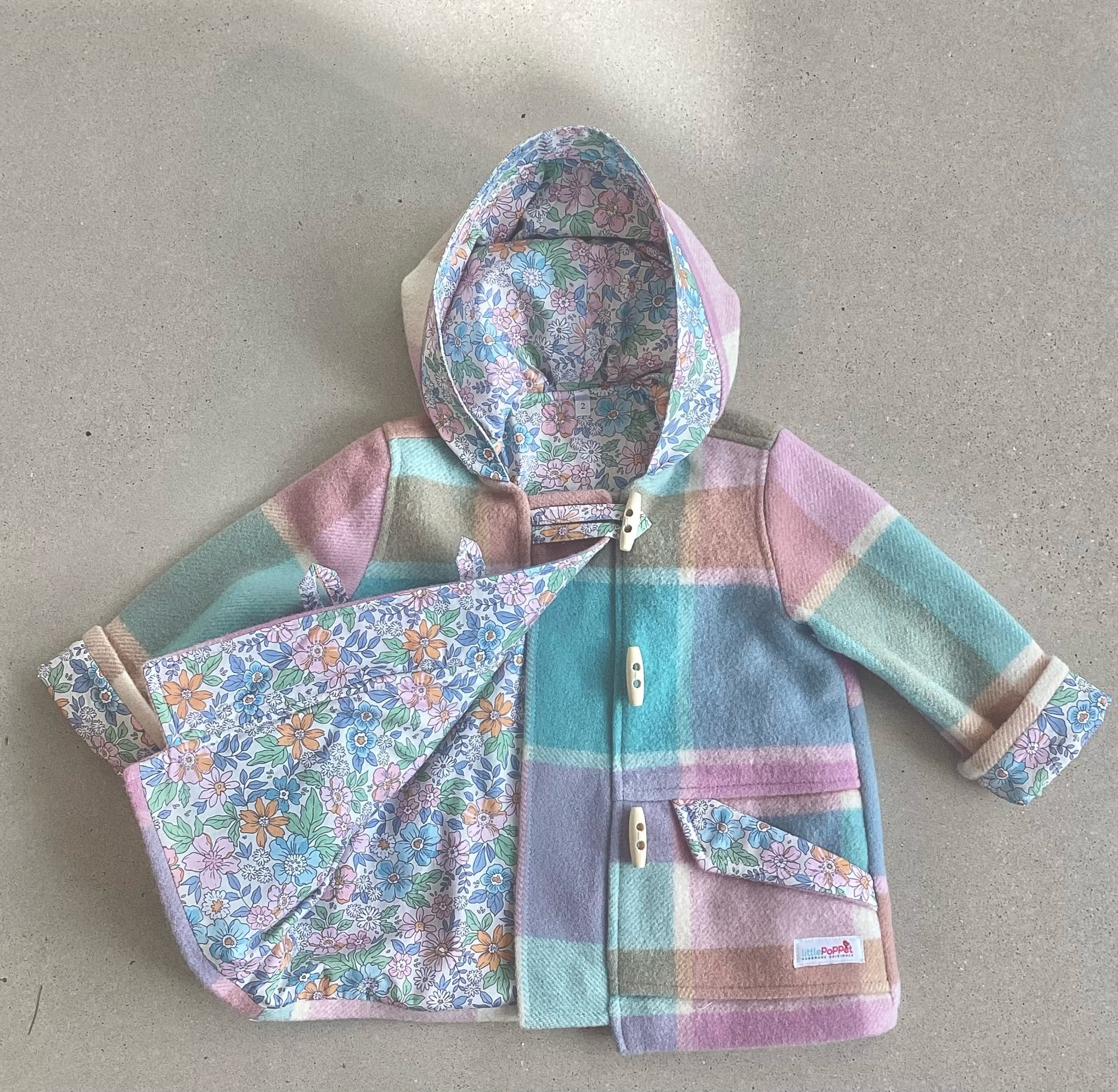Girl's Rainbow Blanket Duffle Coat