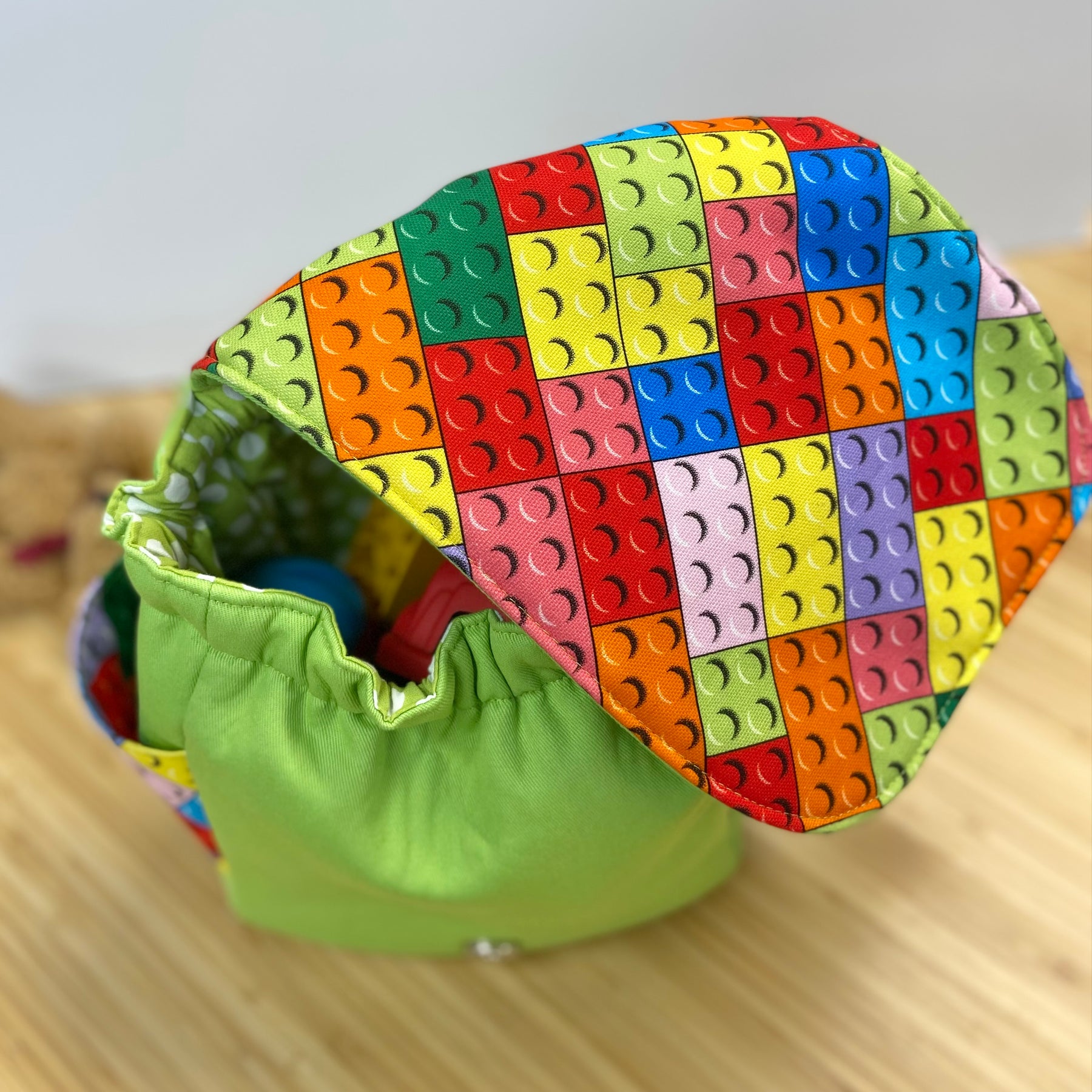 Handmade Toddler Backpack - Blocks
