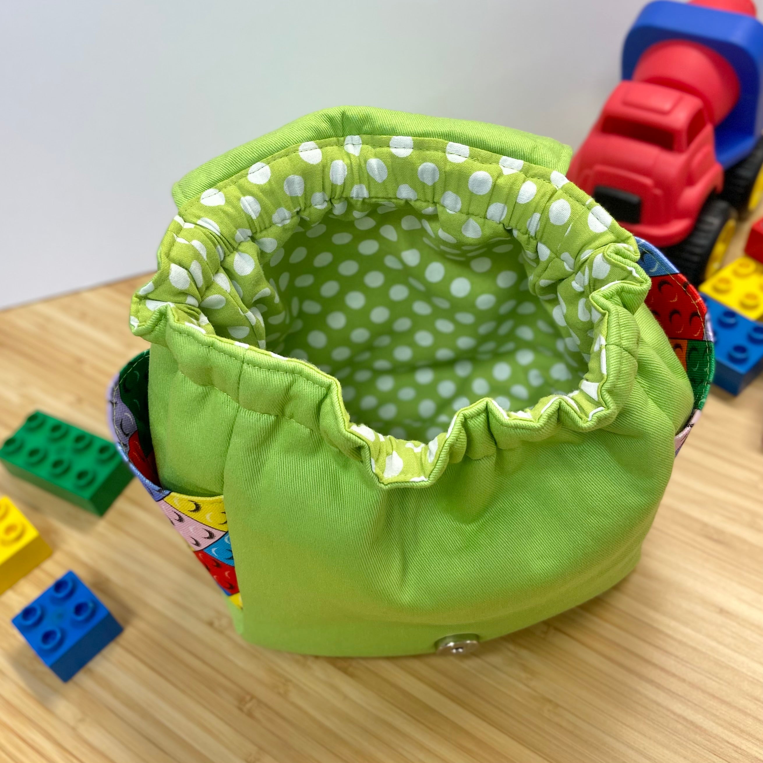Handmade Toddler Backpack - Blocks