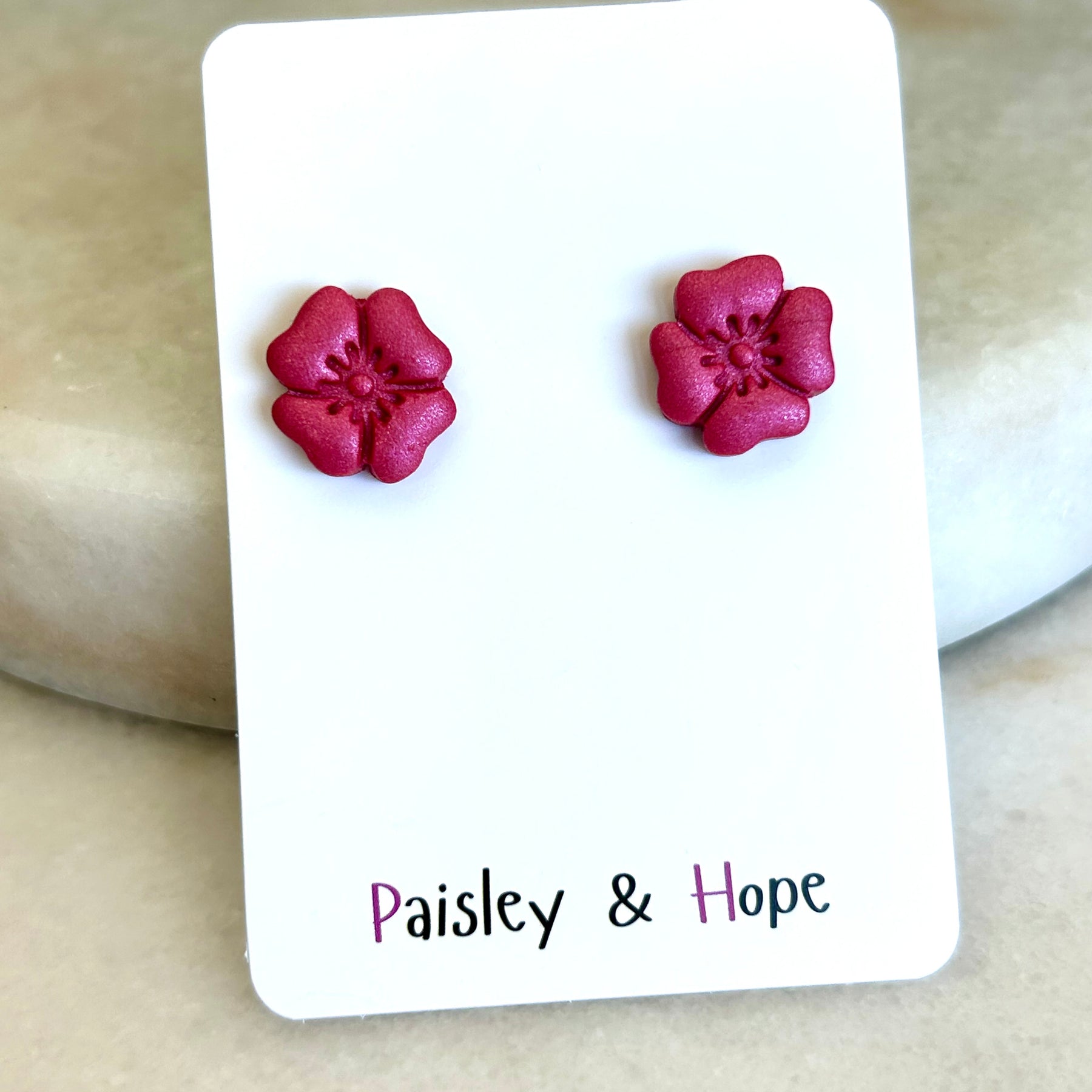 Polymer clay flower studs - Choose colour