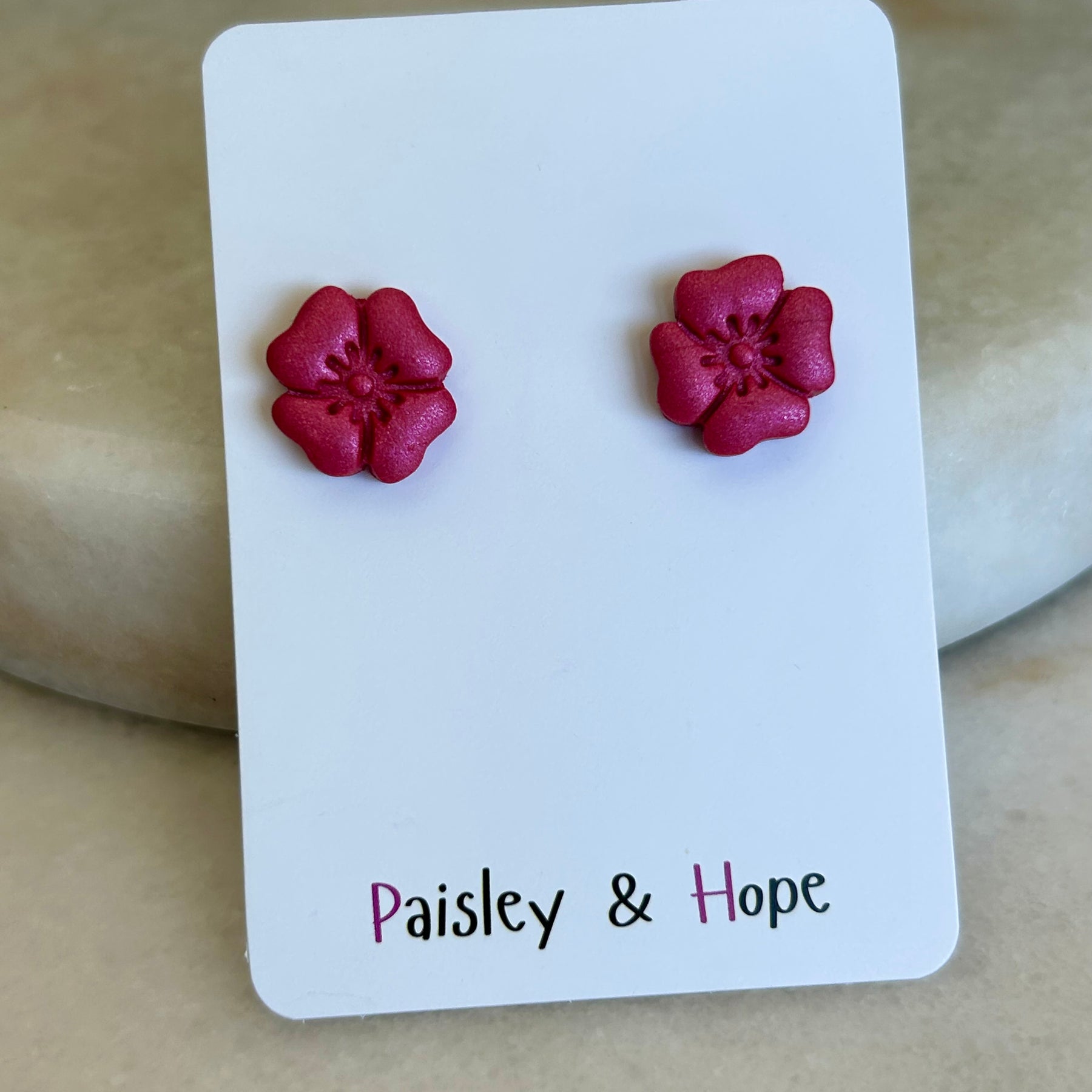 Polymer clay flower studs - Choose colour