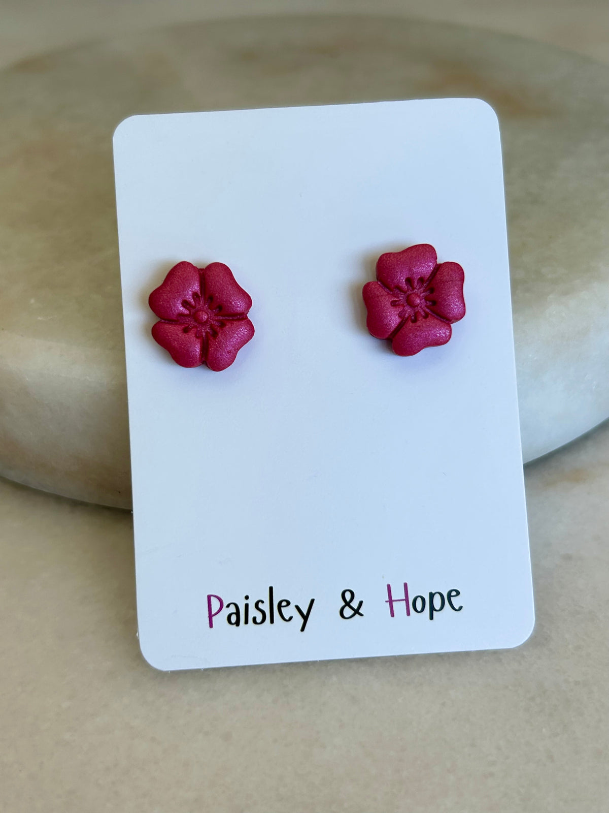 Polymer clay flower studs - Choose colour