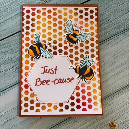 Just Bee-cause Handmade Greeting Card