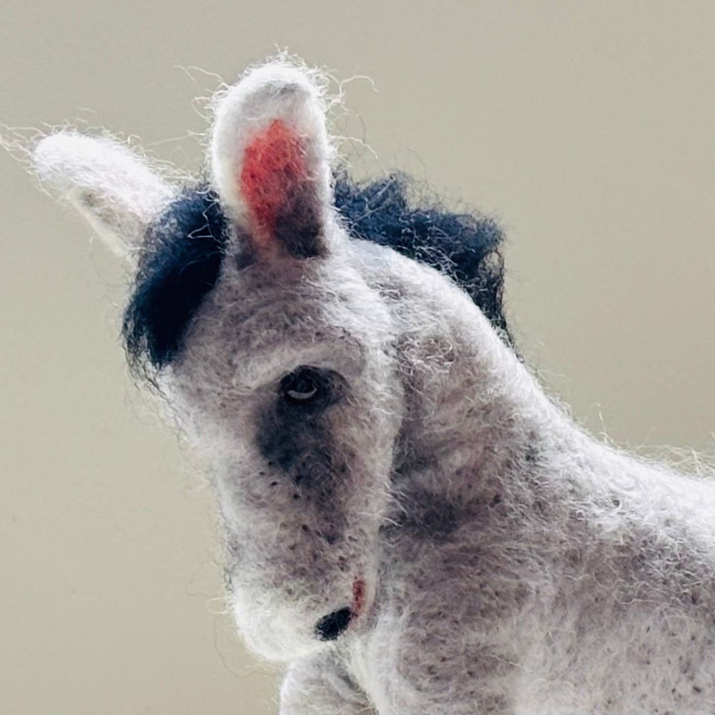 Needle Felt Donkey Animal Art Doll posable Unique