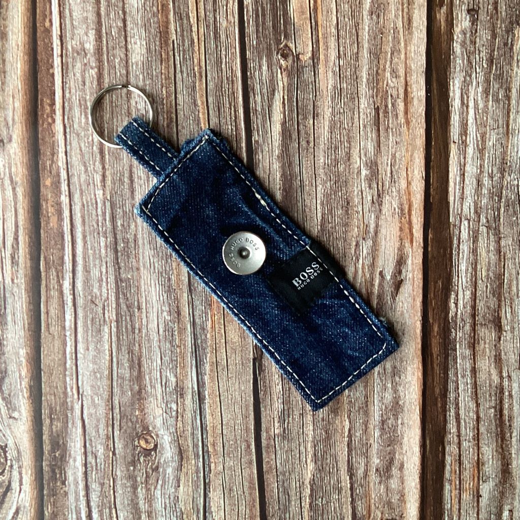 Upcycled Denim Key Fob – Boss Label