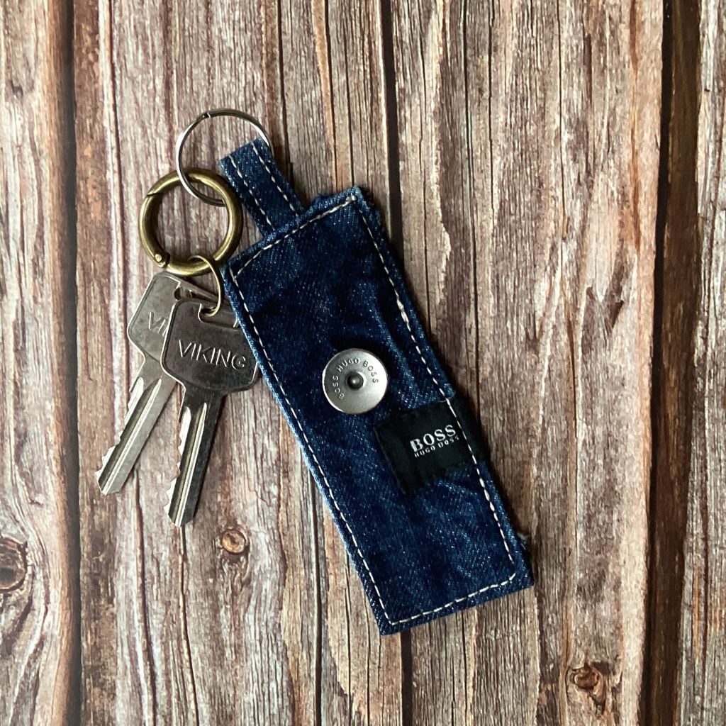 Upcycled Denim Key Fob – Boss Label