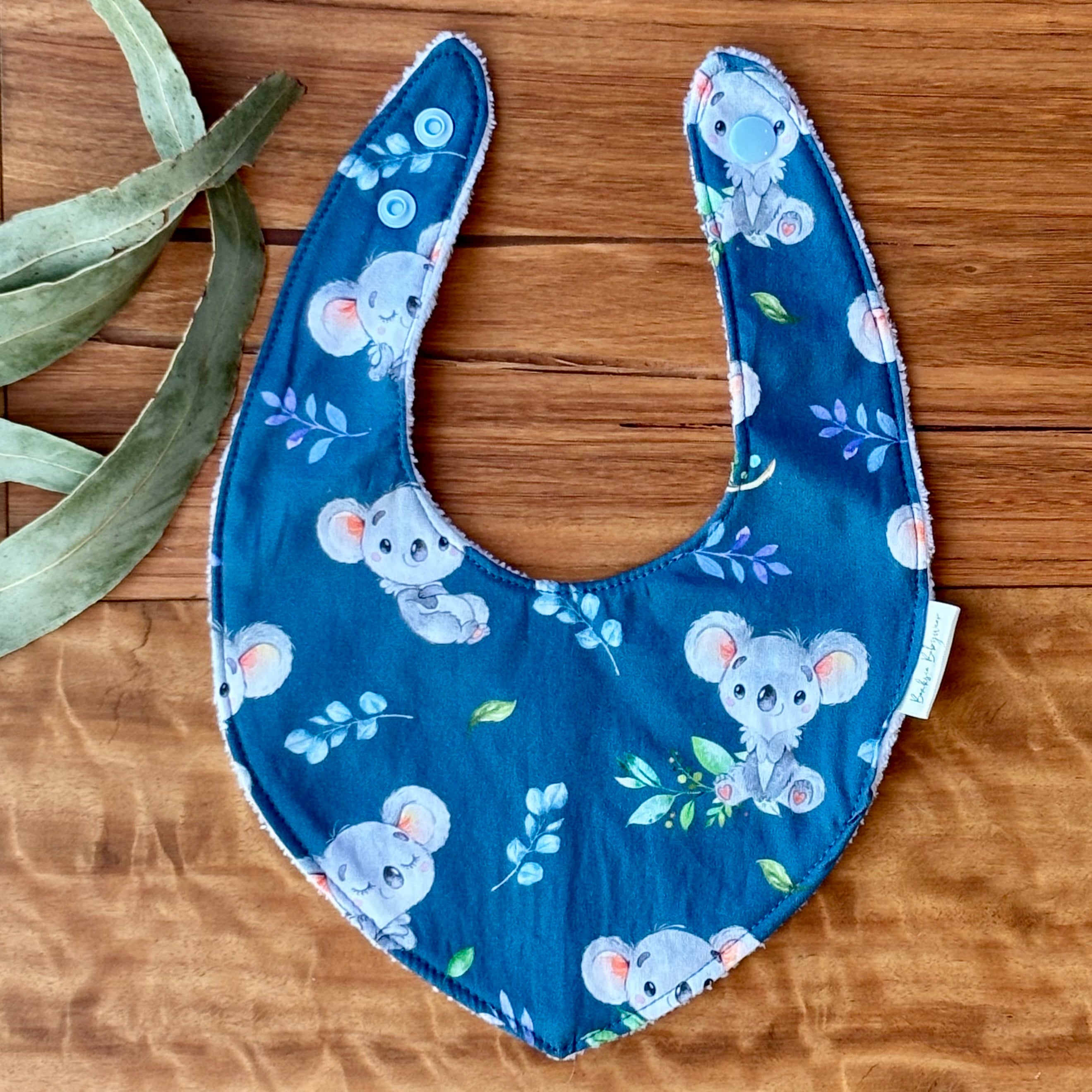 Baby Bib and Burp Cloth Set | Happy Koalas | Ready to Ship