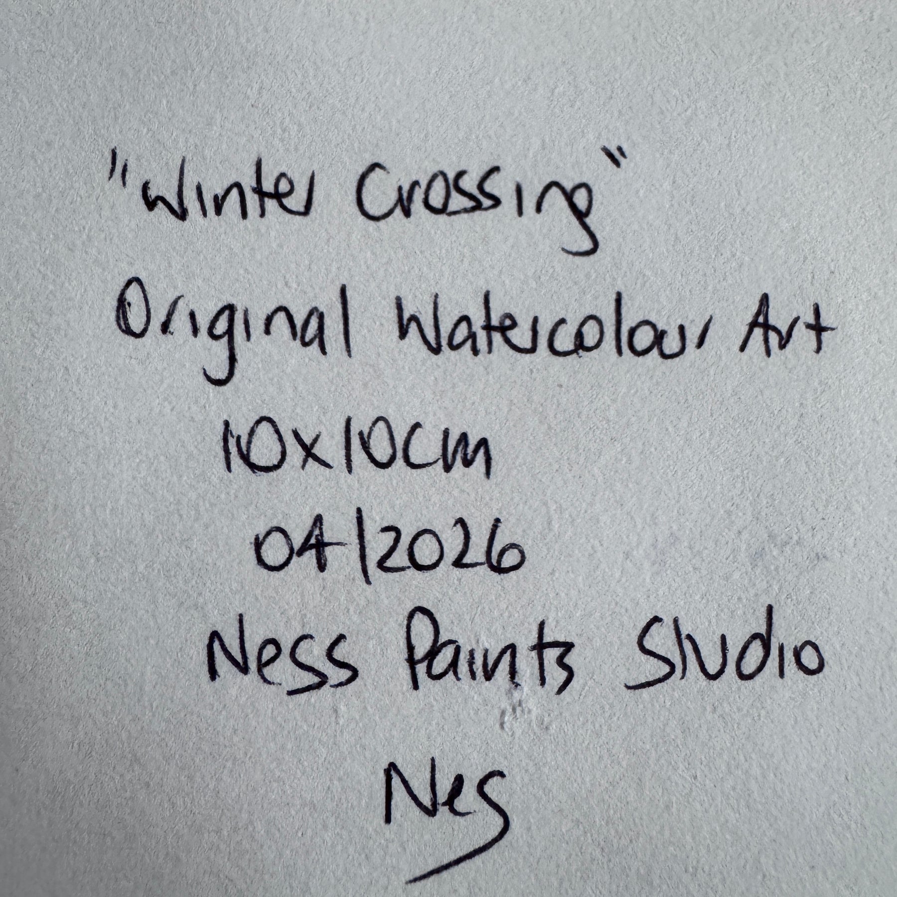 Winter Crossing – Original Abstract Watercolour Painting