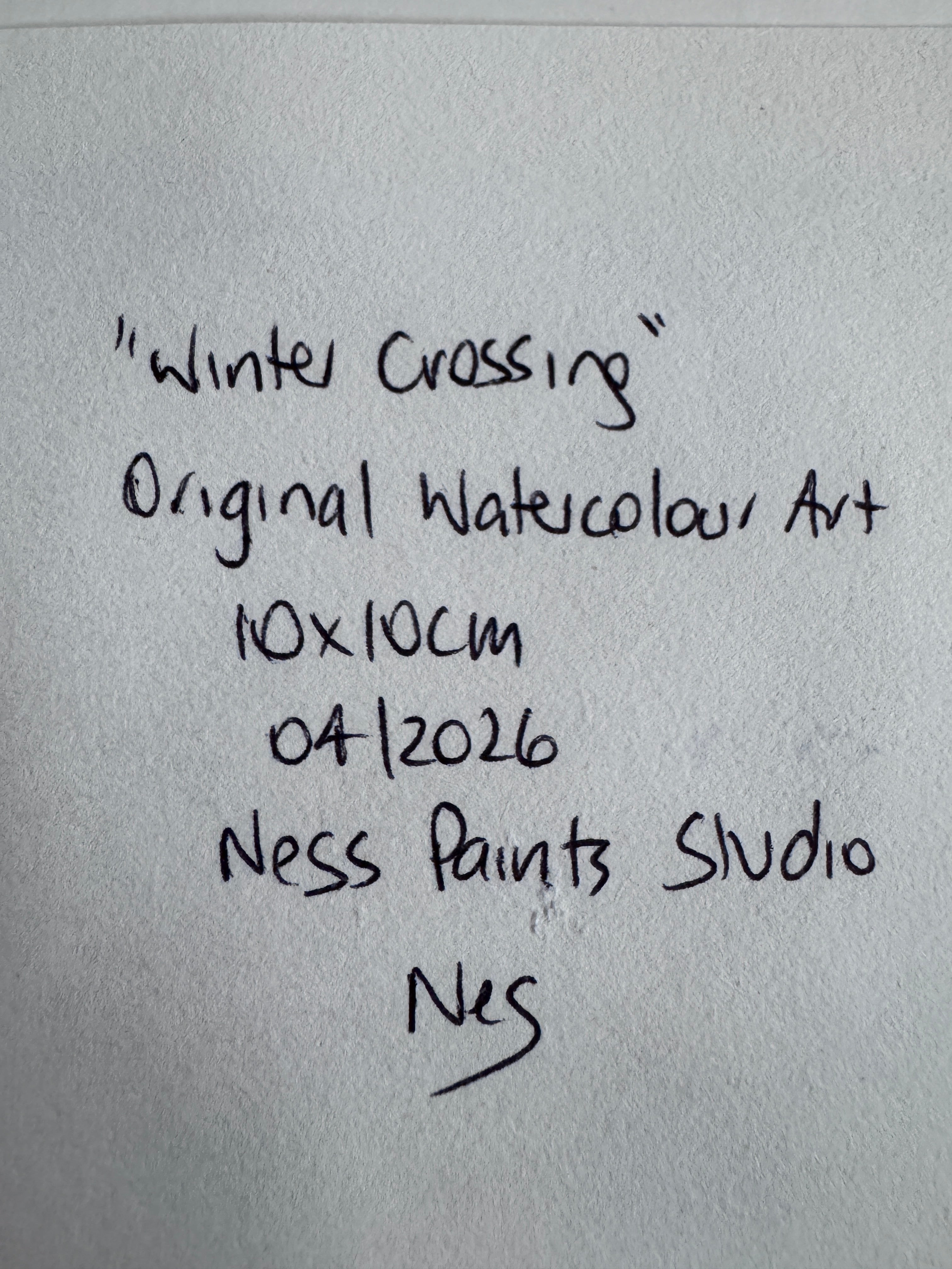 Winter Crossing – Original Abstract Watercolour Painting