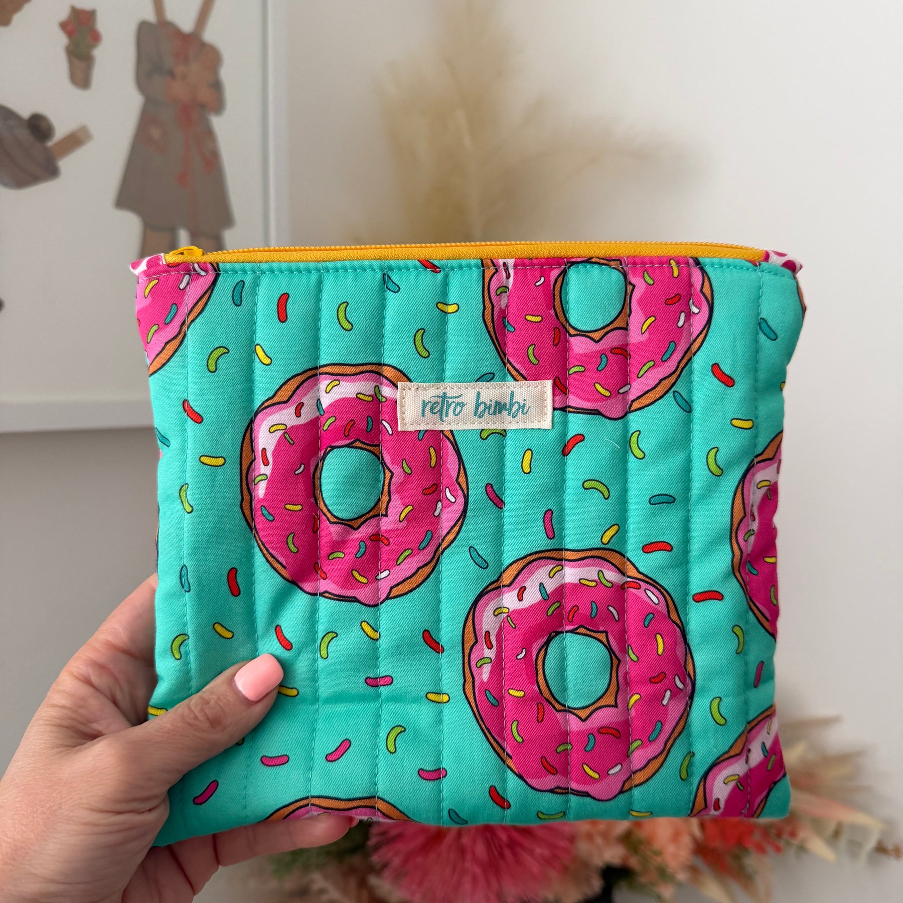 Medium Quilted Pouch - Various Designs