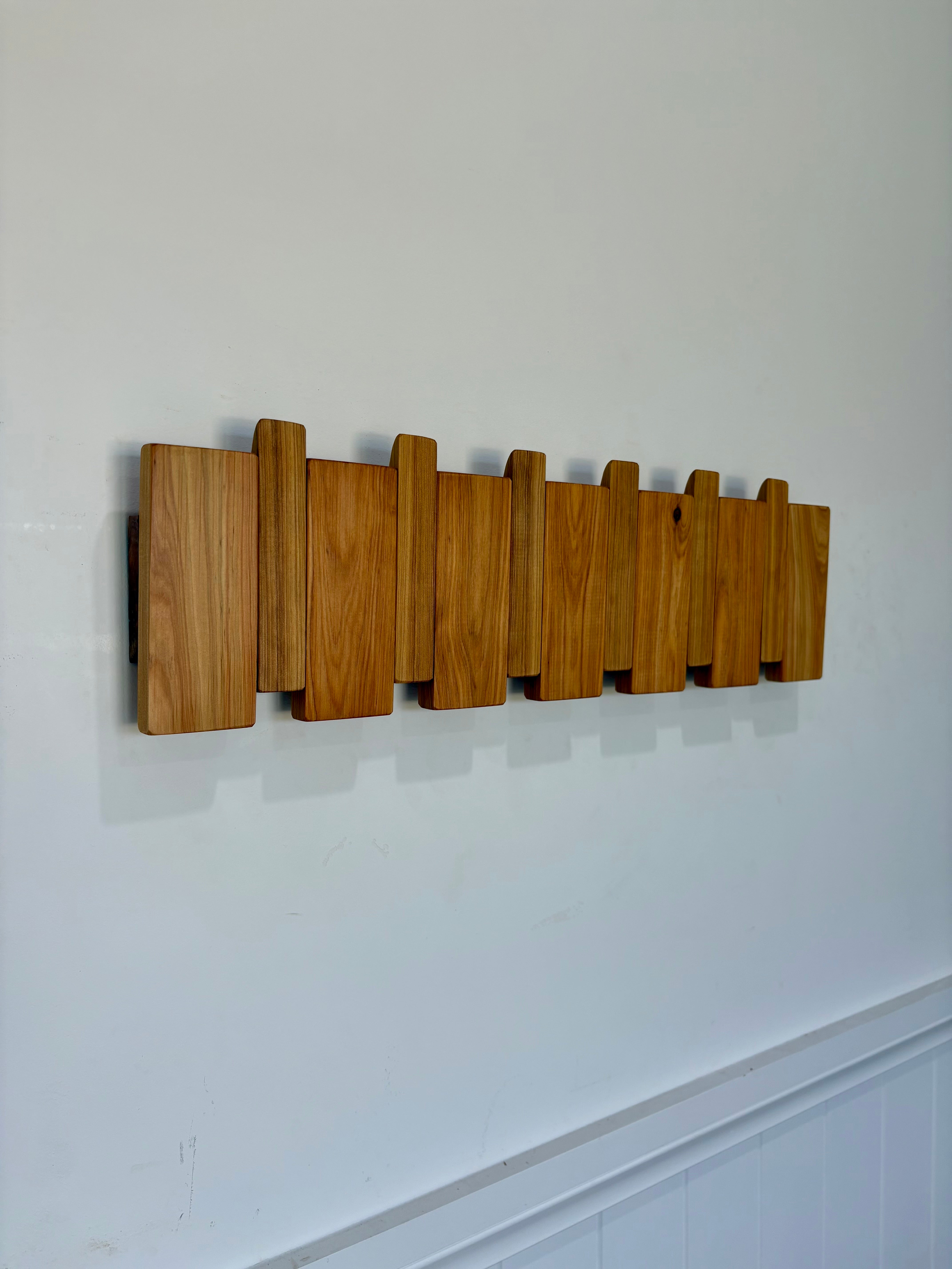 Cypress piano style coat rack extra wide
