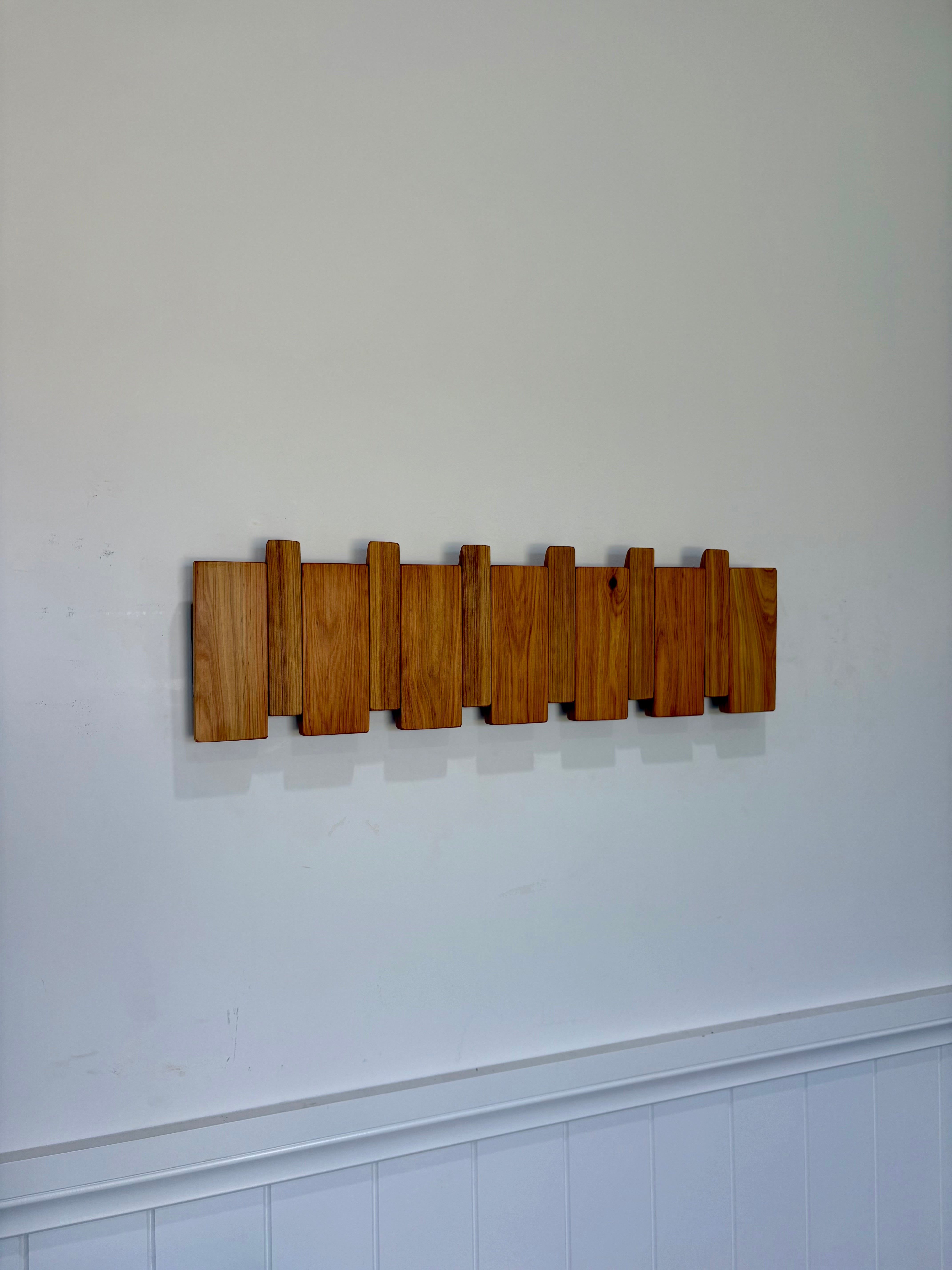 Cypress piano style coat rack extra wide