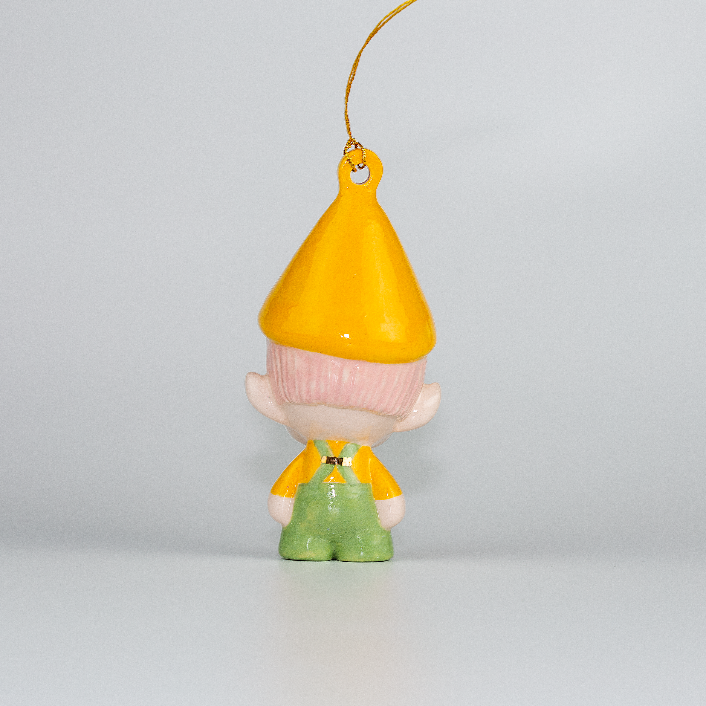 Candy from Dairy Delights. One-of-a-kind Handmade Porcelain Christmas ELF figurine ornament.