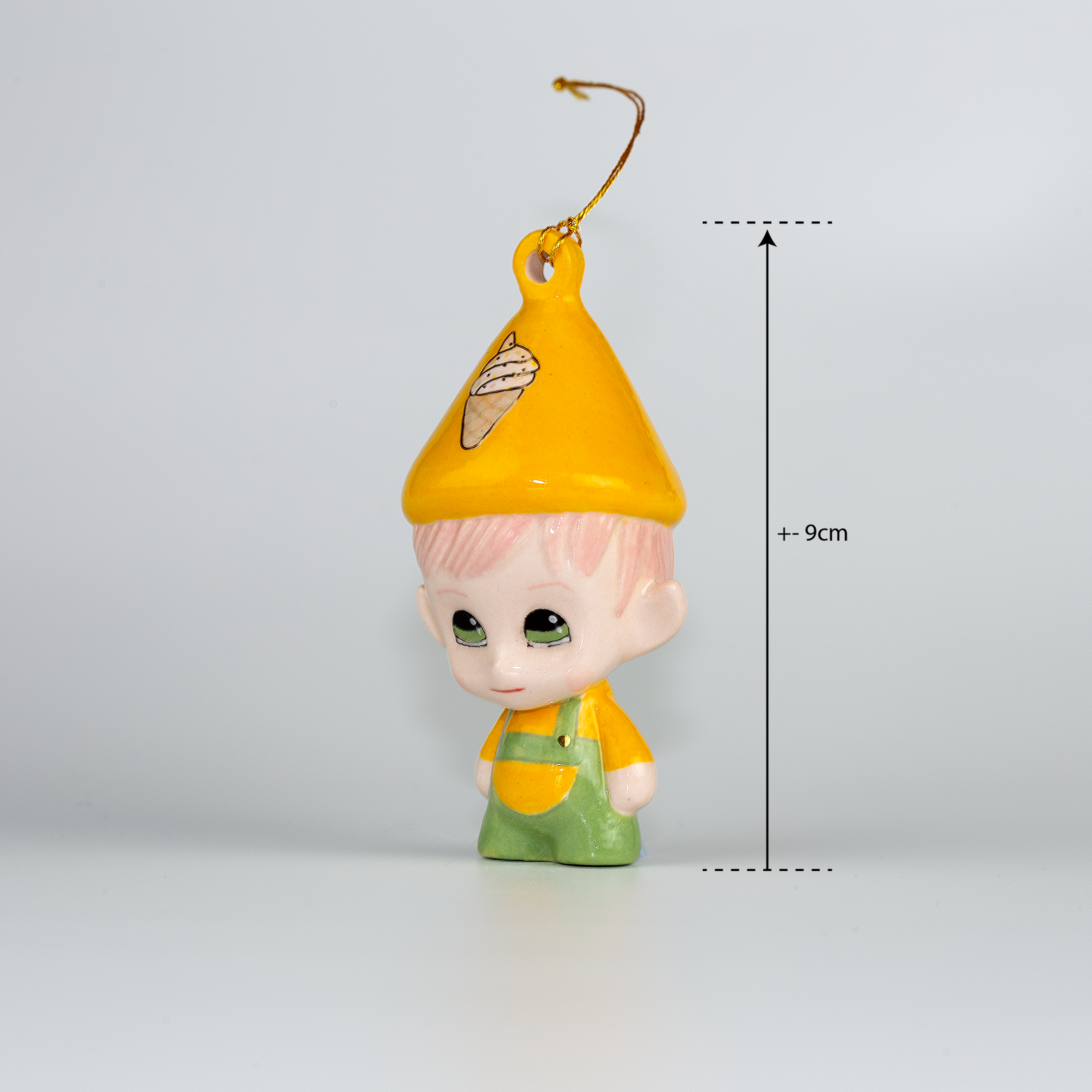 Candy from Dairy Delights. One-of-a-kind Handmade Porcelain Christmas ELF figurine ornament.