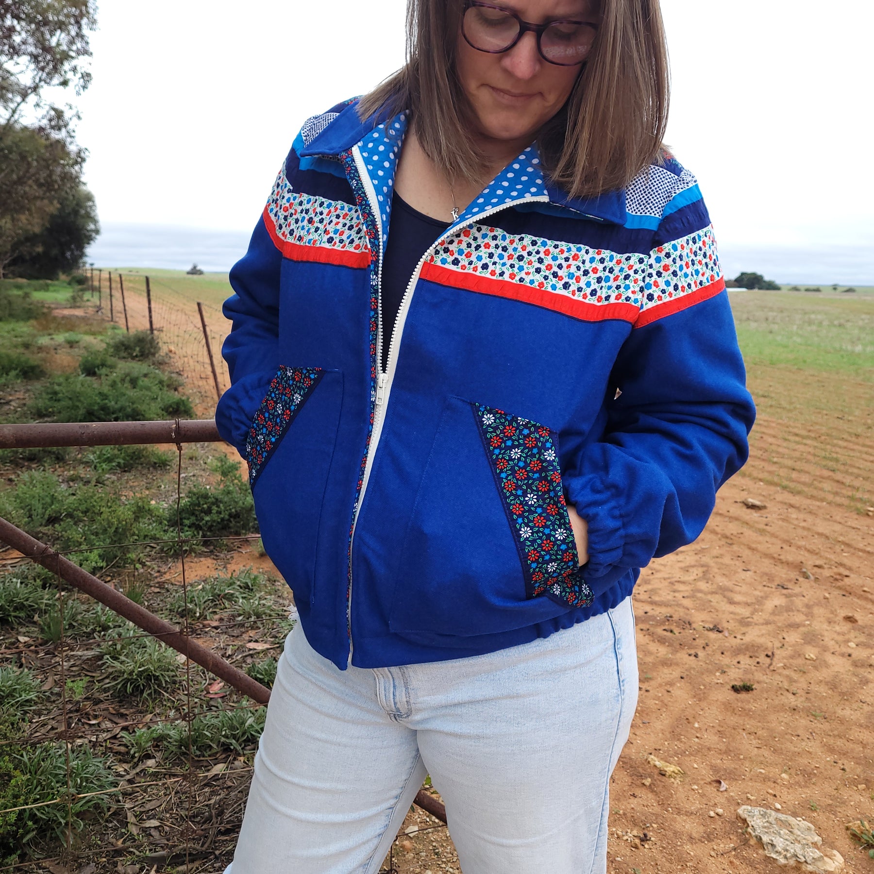 Bands of happiness - Retro Bomber jacket - L/XL