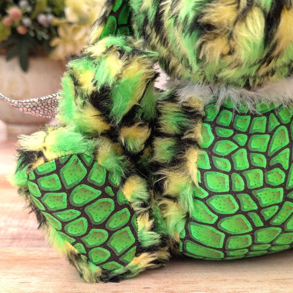 Handmade Green Dragon Bear, OOAK Dragon, Elyndor Verdantspire