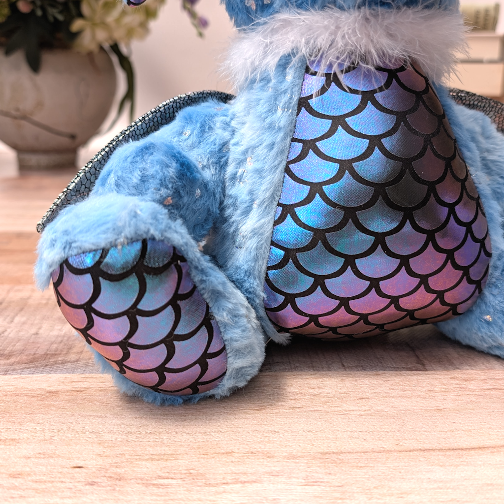 Handmade Blue Dragon Bear, OOAK Dragon, Akthol