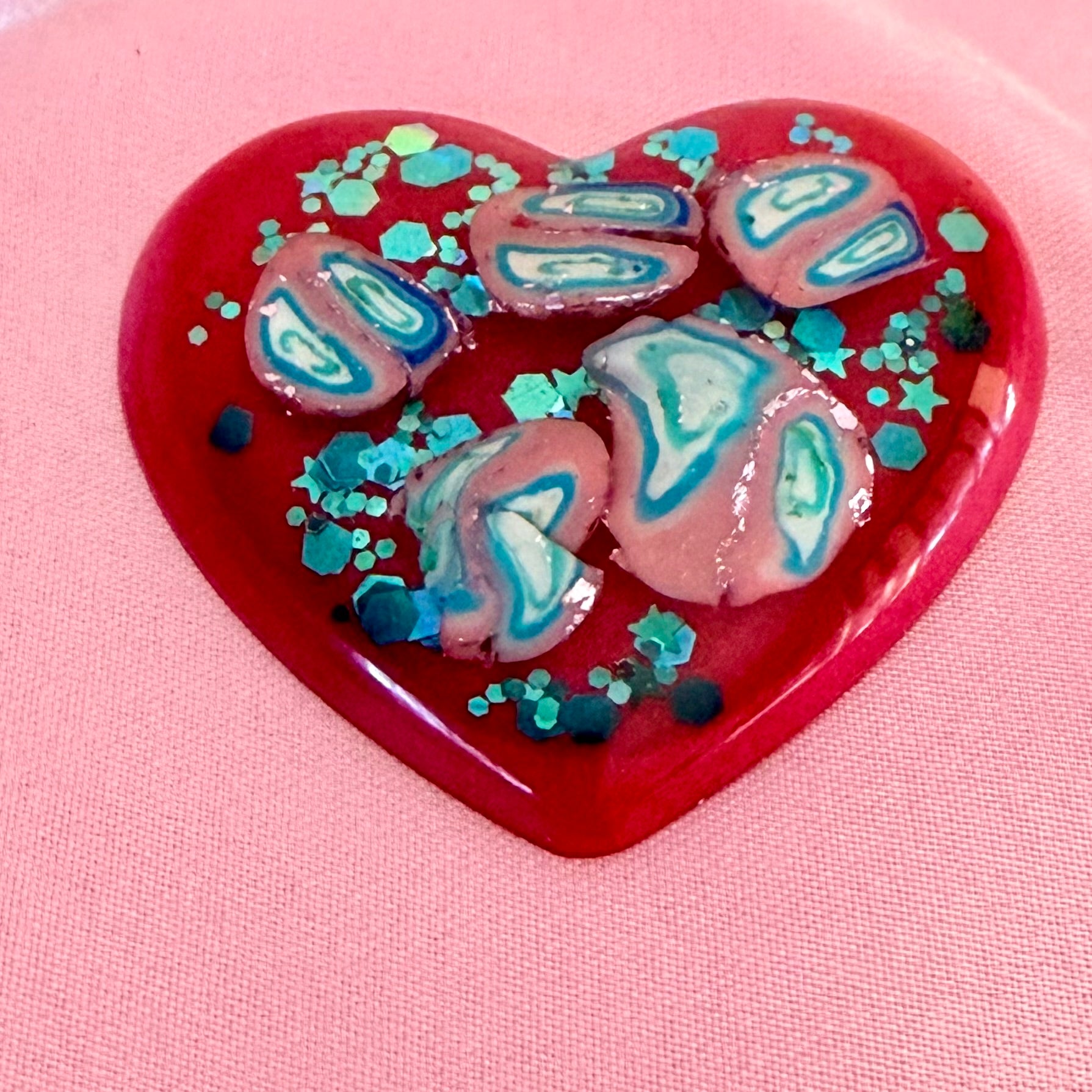 Pink And Aqua Pocket Hug