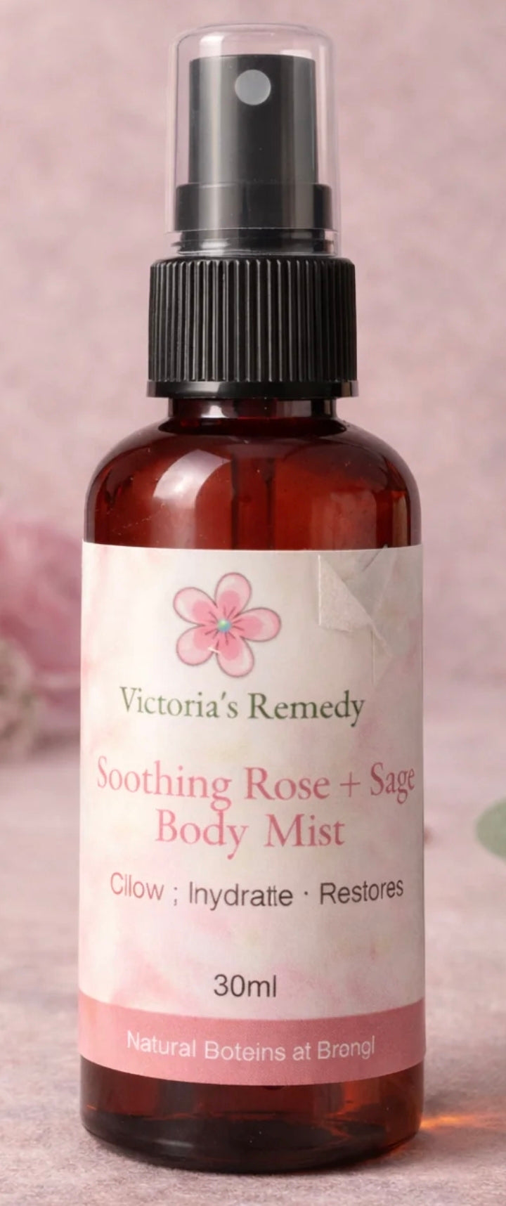 Cooling Rose + Sage Body Mist 30ml – Hydrating Natural Spray | Victoria’s Natural Remedies