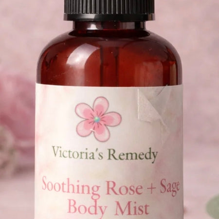 Cooling Rose + Sage Body Mist 30ml – Hydrating Natural Spray | Victoria’s Natural Remedies