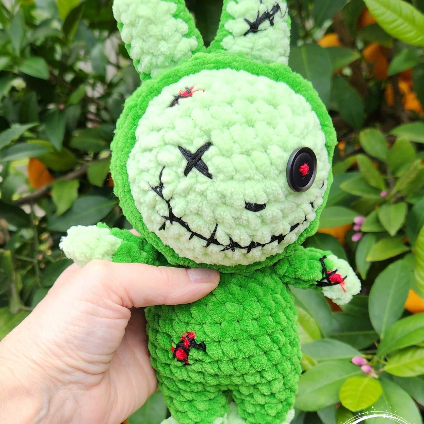 Crochet Halloween Zombie Bunny Doll
