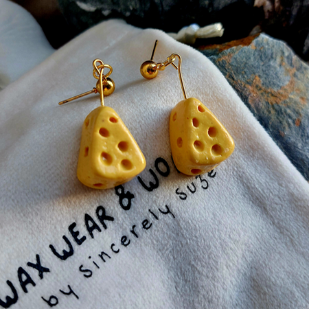 Cheese Earrings | Food Inspired Statement Earrings